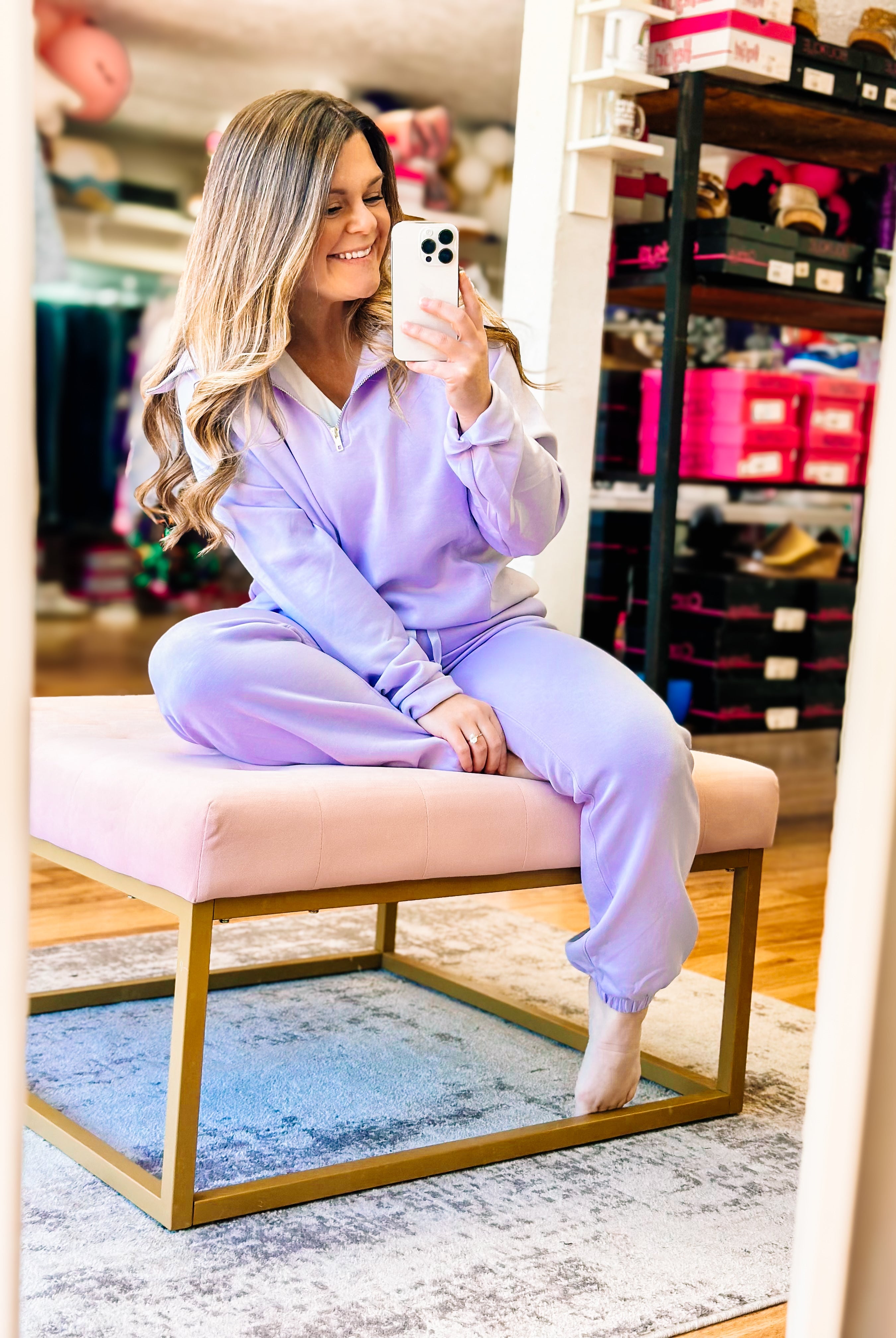 The Laken Lounge Set - Lavender-Loungewear-Dear Me Southern Boutique, located in DeRidder, Louisiana