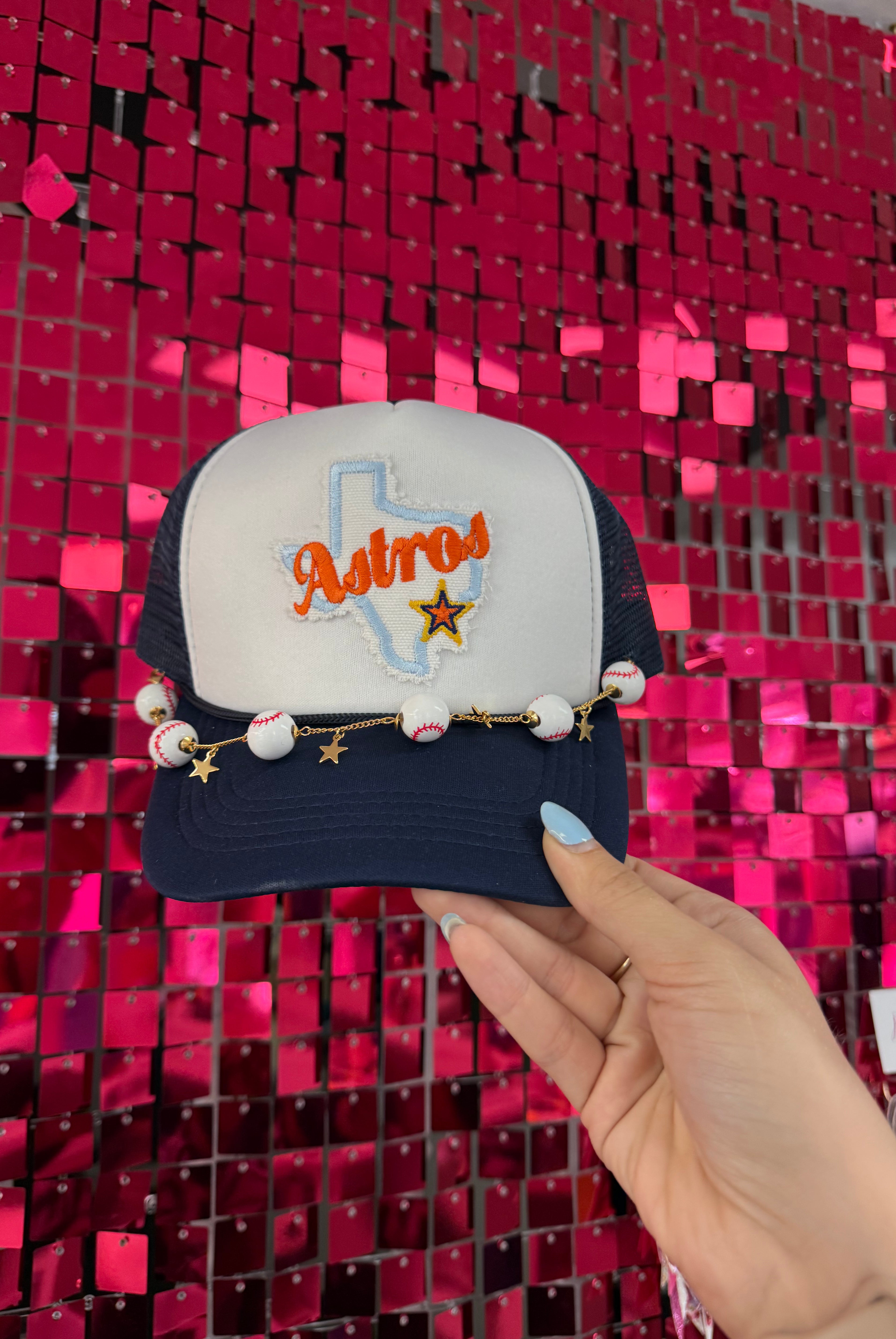 The Lone Star Astros Trucker Hat-hat-Dear Me Southern Boutique, located in DeRidder, Louisiana
