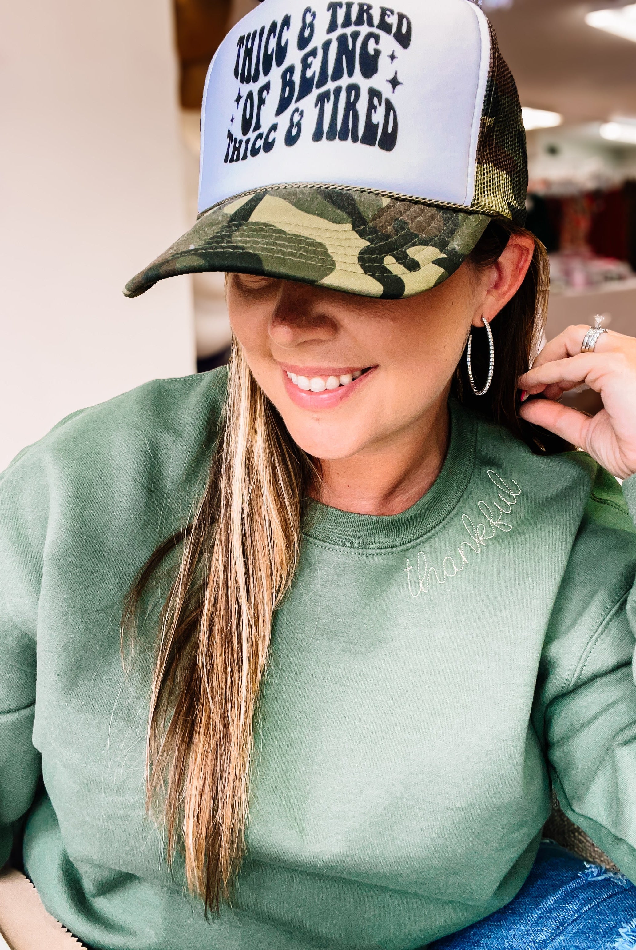 Thicc & Tired Trucker Hat-Trucker Hats-Dear Me Southern Boutique, located in DeRidder, Louisiana