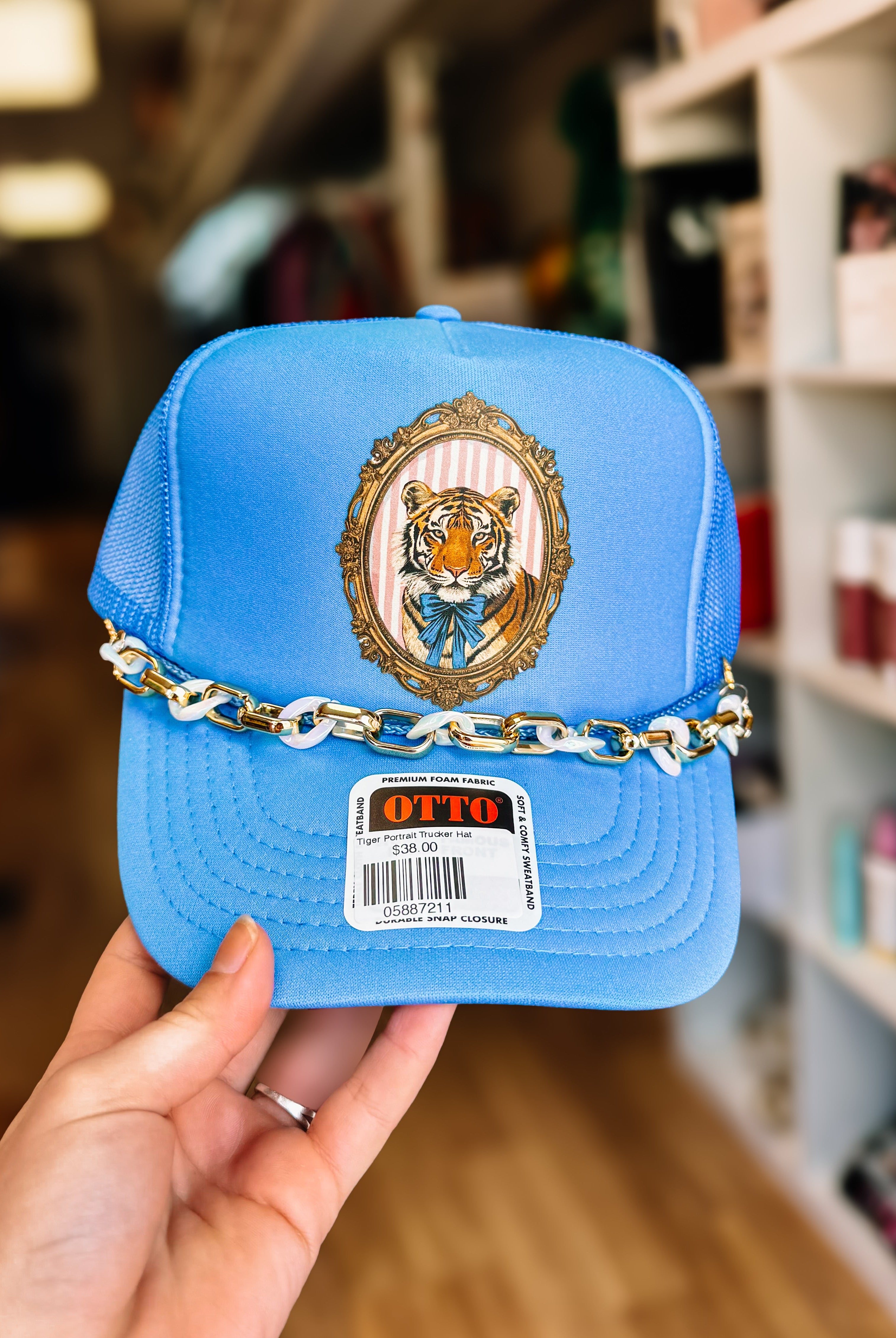 Tiger Portrait Trucker Hat-Trucker Hats-Dear Me Southern Boutique, located in DeRidder, Louisiana