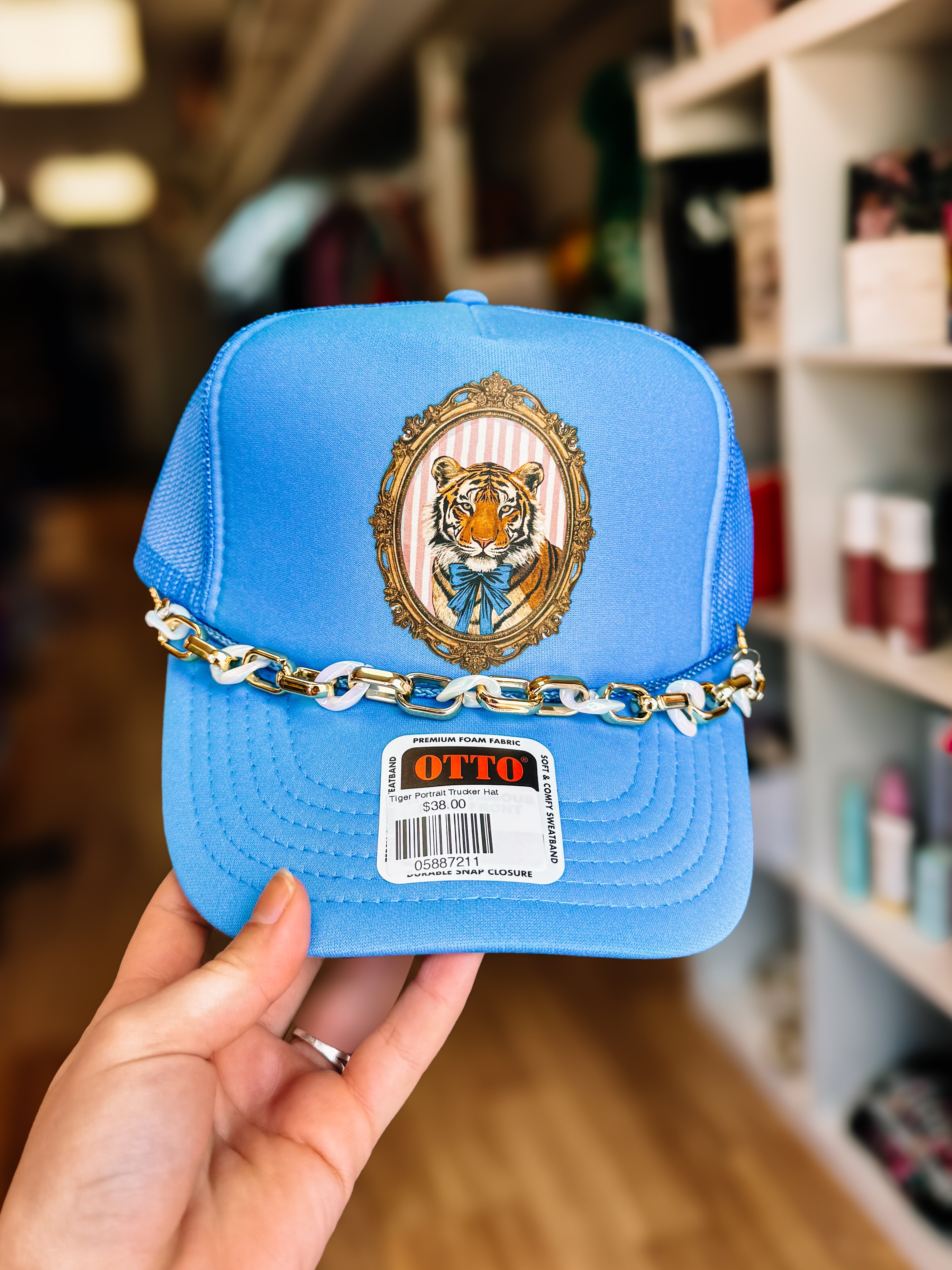 Tiger Portrait Trucker Hat-Trucker Hats-Dear Me Southern Boutique, located in DeRidder, Louisiana