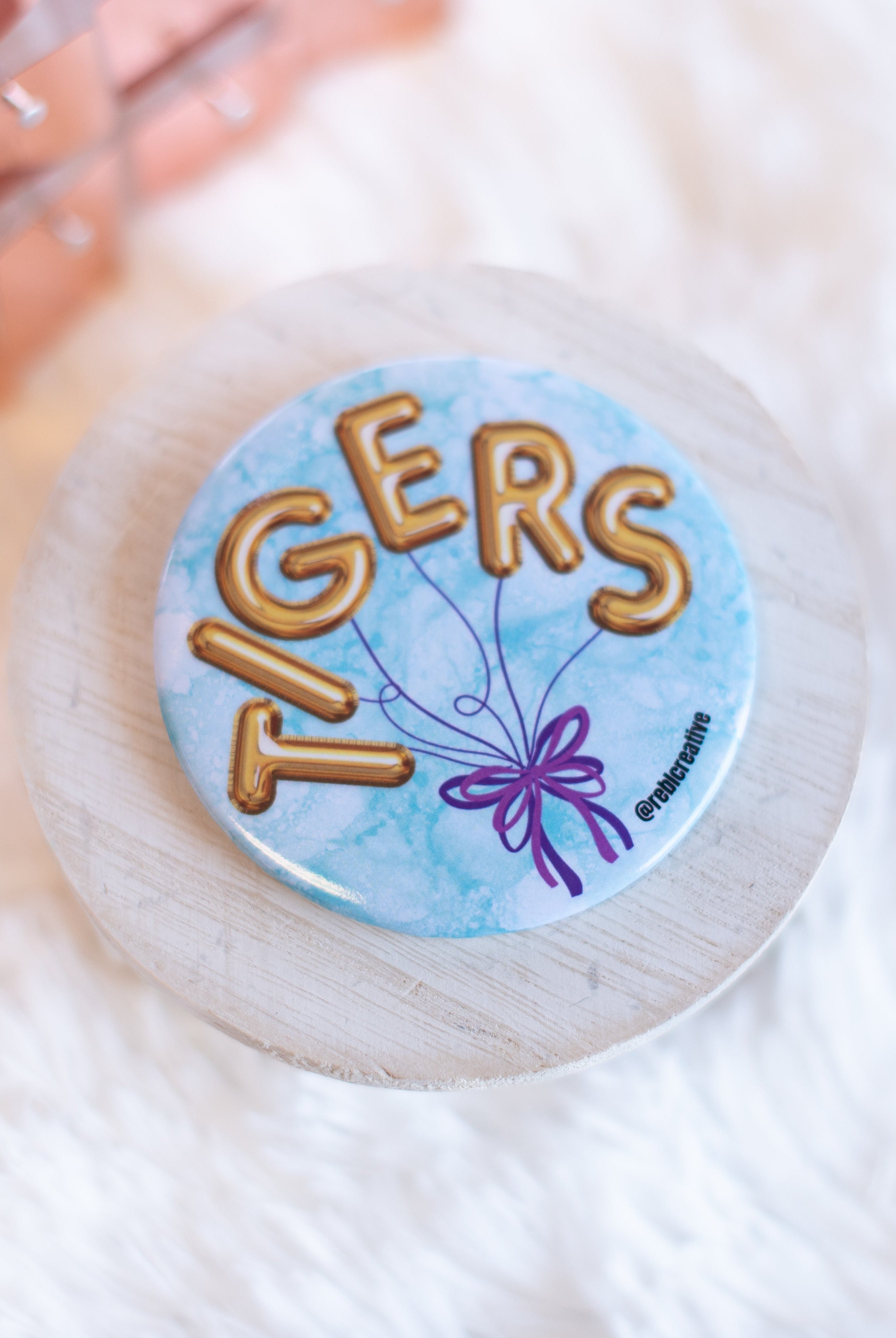 Tigers Balloons Game Day Button-Buttons-Dear Me Southern Boutique, located in DeRidder, Louisiana