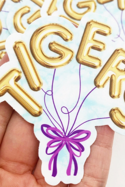 Tigers Balloons Sticker-Stickers-Dear Me Southern Boutique, located in DeRidder, Louisiana