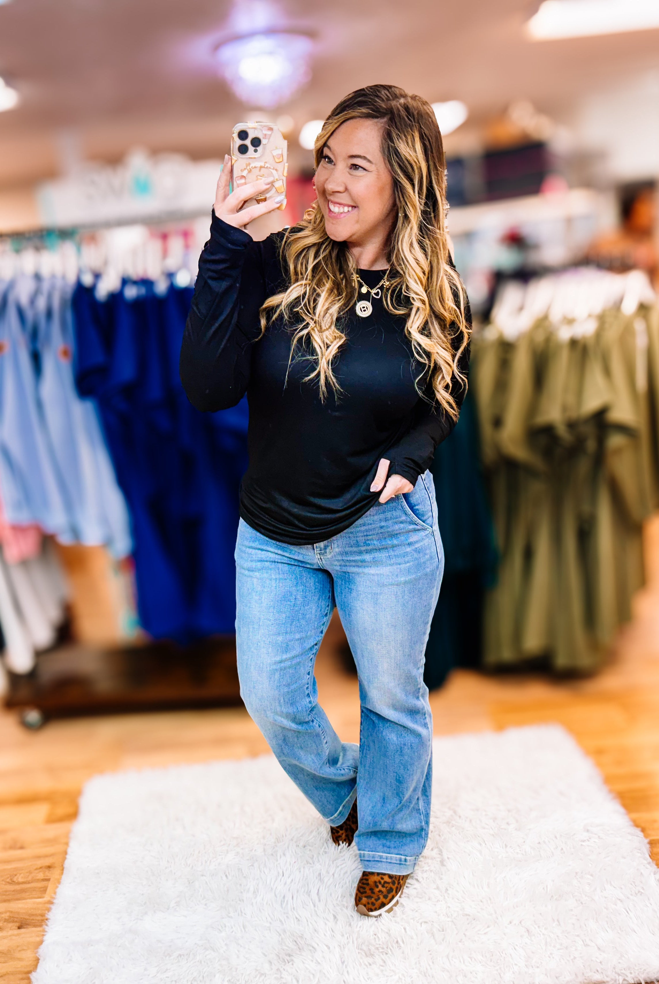 Timeless Trouser Wide Leg Judy Blue Jeans-Jeans-Dear Me Southern Boutique, located in DeRidder, Louisiana