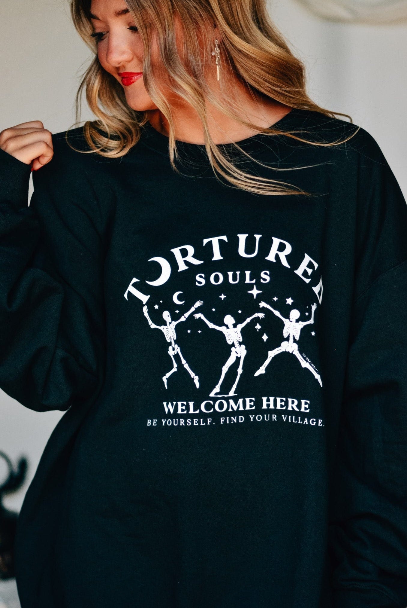 Tortured Souls Sweatshirt-Dear Me Southern Boutique, located in DeRidder, Louisiana