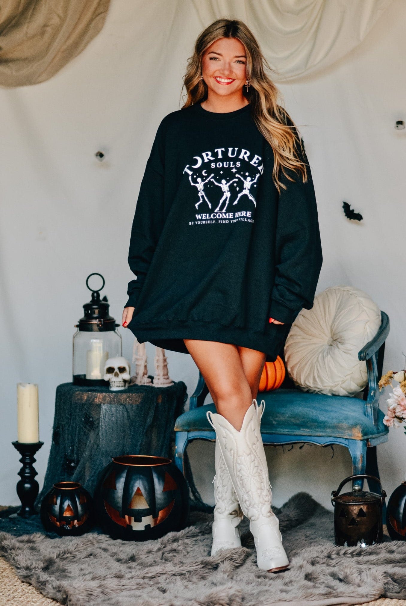 Tortured Souls Sweatshirt-Dear Me Southern Boutique, located in DeRidder, Louisiana
