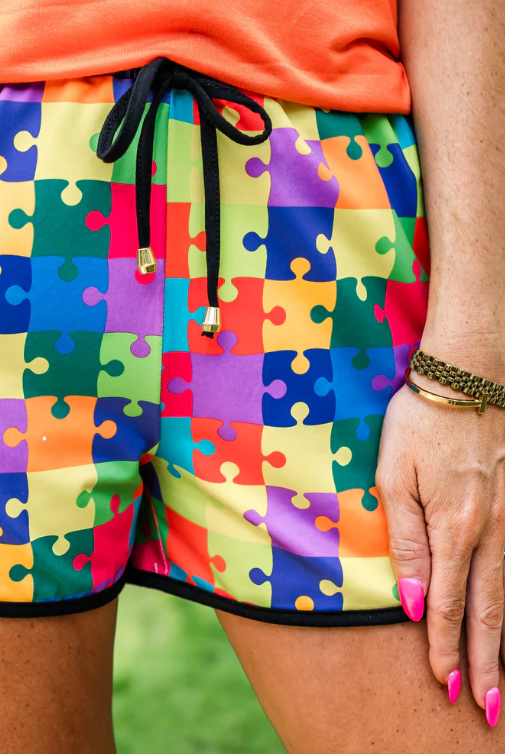 Totally Ausome Everyday Drawstring Shorts-Shorts-Dear Me Southern Boutique, located in DeRidder, Louisiana