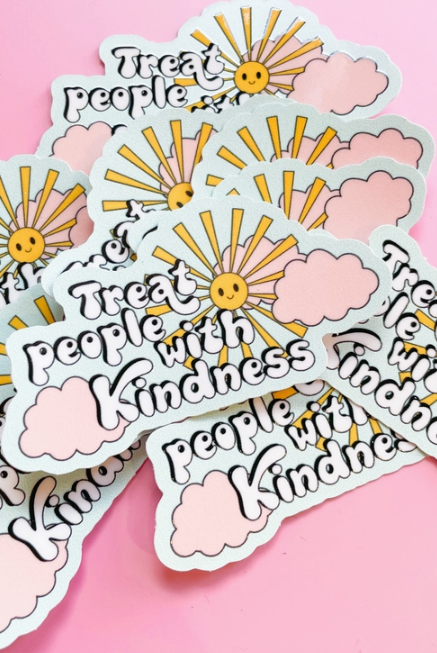 Treat People With Kindness Sticker-Other Accessories-Dear Me Southern Boutique, located in DeRidder, Louisiana