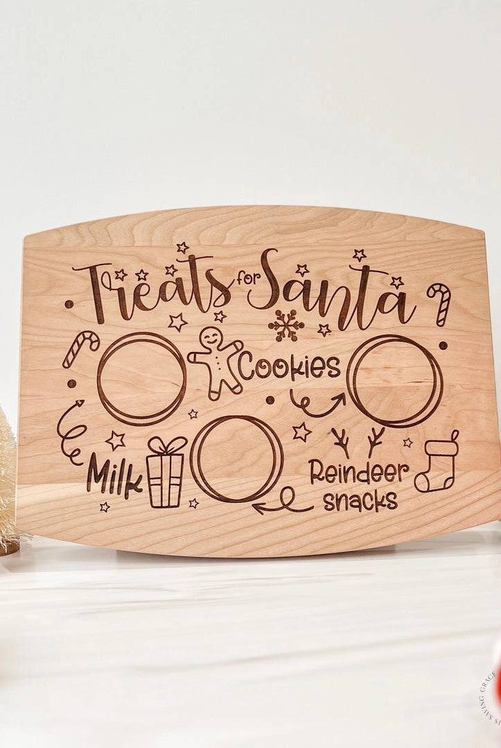 Treats for Santa Serving Board-Gifts-Dear Me Southern Boutique, located in DeRidder, Louisiana