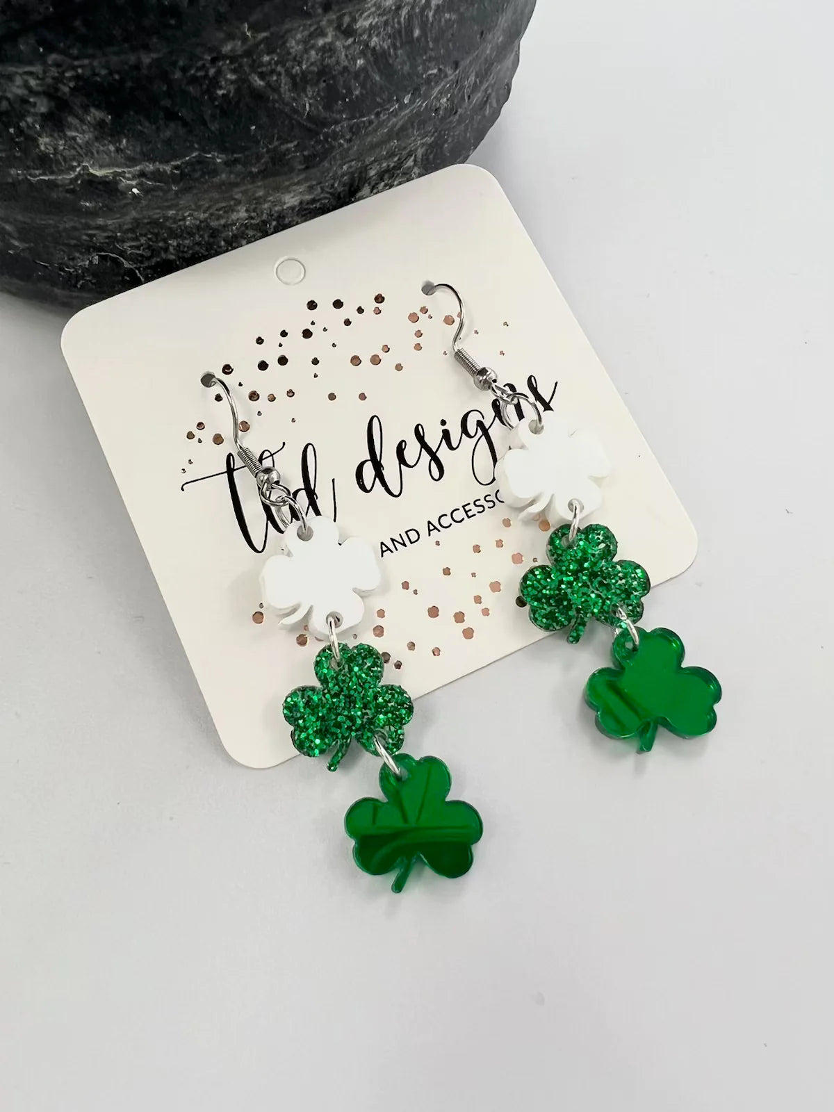 Triple Shamrock Dangles-Earrings-Dear Me Southern Boutique, located in DeRidder, Louisiana