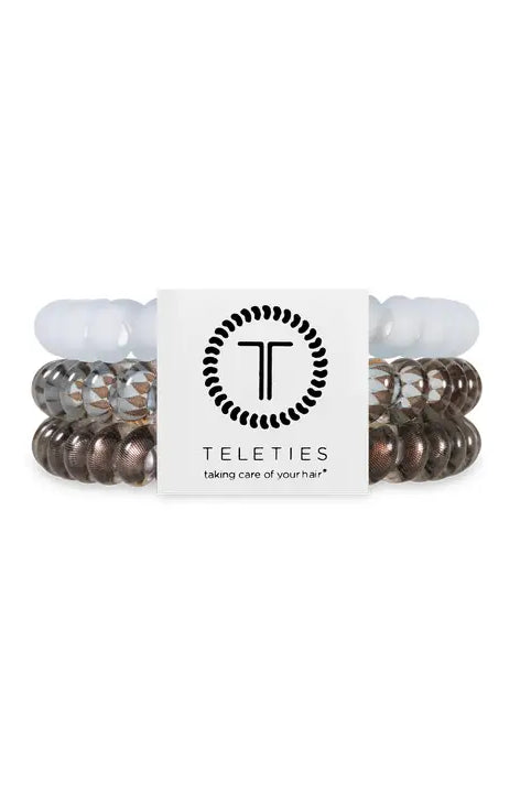 Truly Taupe-Mini Teleties-Mixed Hair Ties-Dear Me Southern Boutique, located in DeRidder, Louisiana