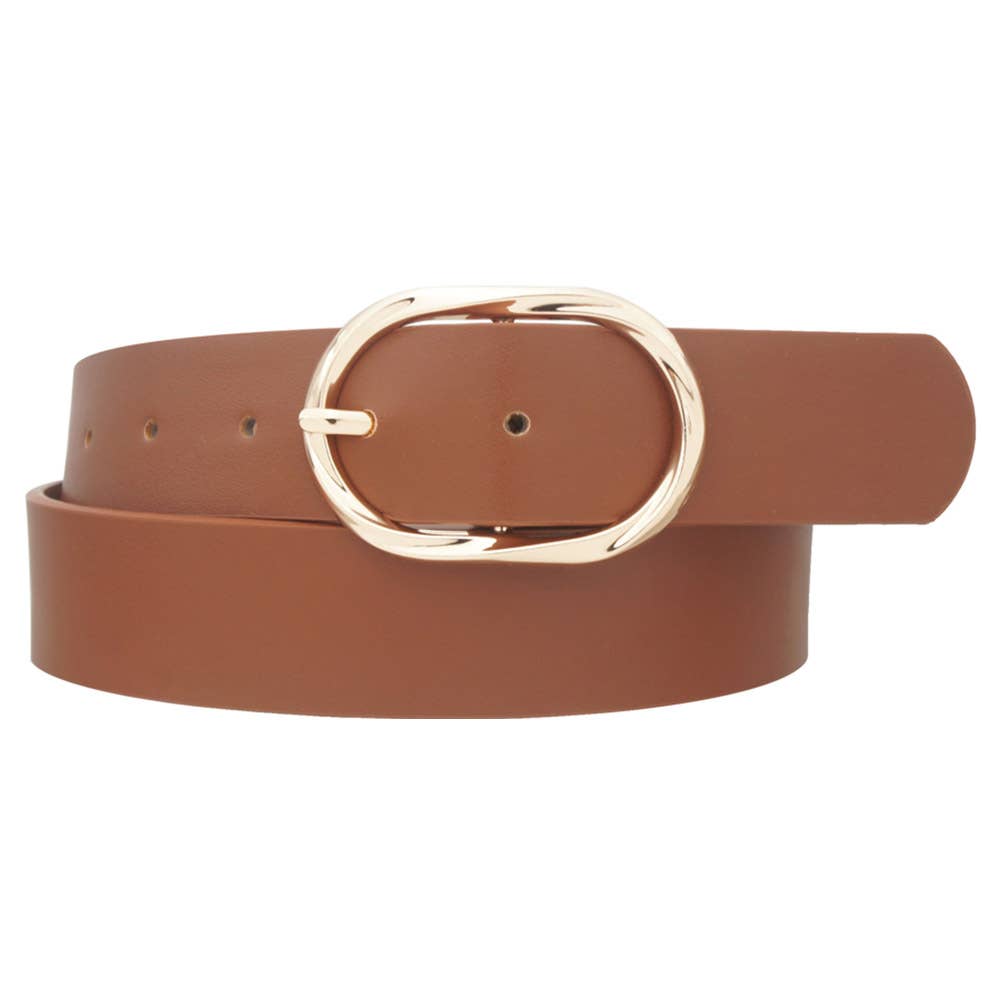 Twist Oval Buckle Belt-Dear Me Southern Boutique, located in DeRidder, Louisiana