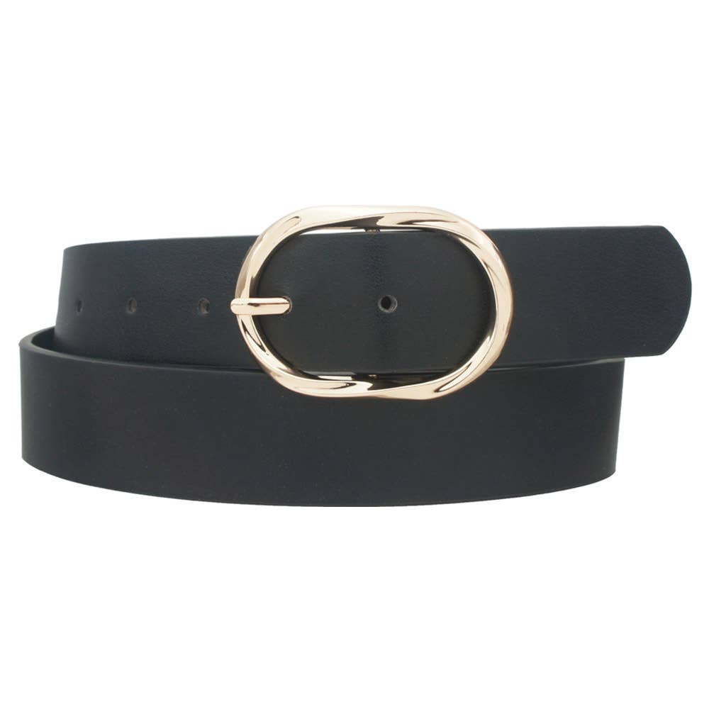 Twist Oval Buckle Belt-Dear Me Southern Boutique, located in DeRidder, Louisiana