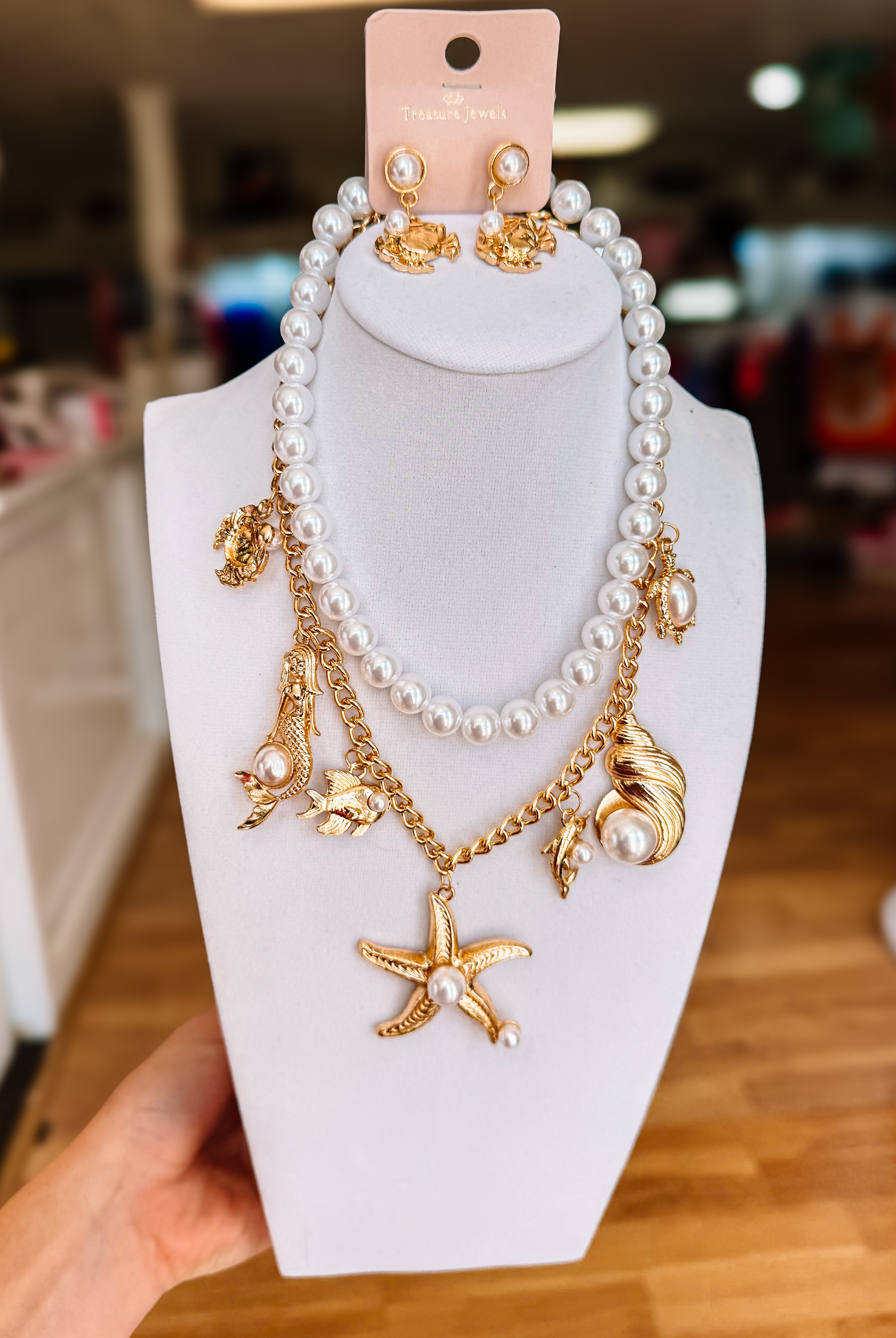 Under The Sea Chic Necklace Set-Jewelry-Dear Me Southern Boutique, located in DeRidder, Louisiana