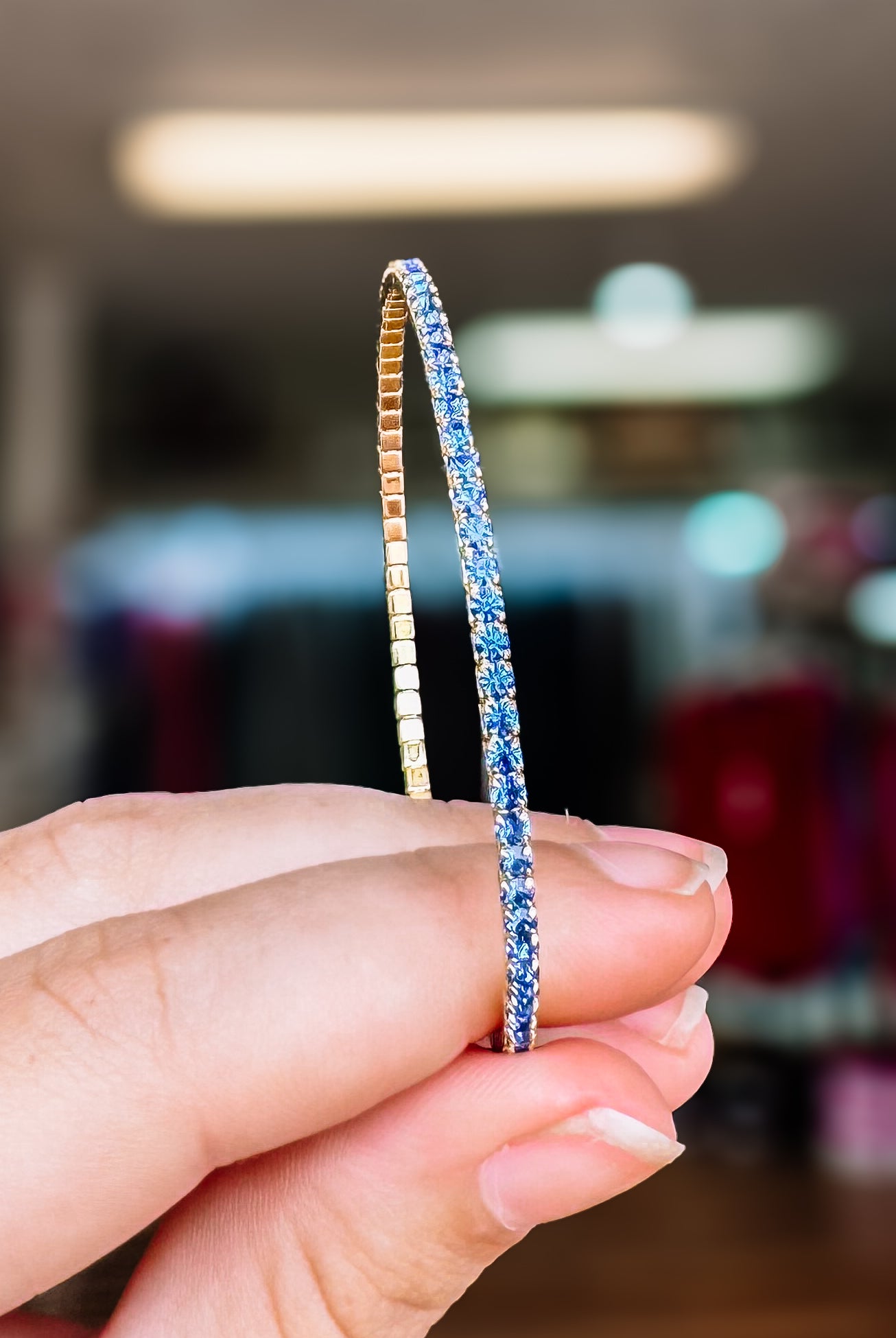 Venice Crystal Bangle - Chocolate Gold Metal-Bracelets-Dear Me Southern Boutique, located in DeRidder, Louisiana