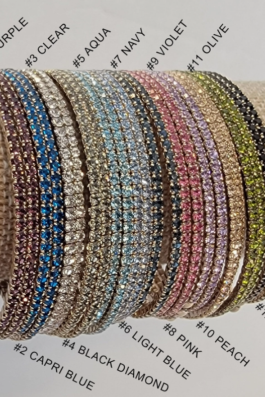 Venice Crystal Bangle - Chocolate Gold Metal-Bracelets-Dear Me Southern Boutique, located in DeRidder, Louisiana