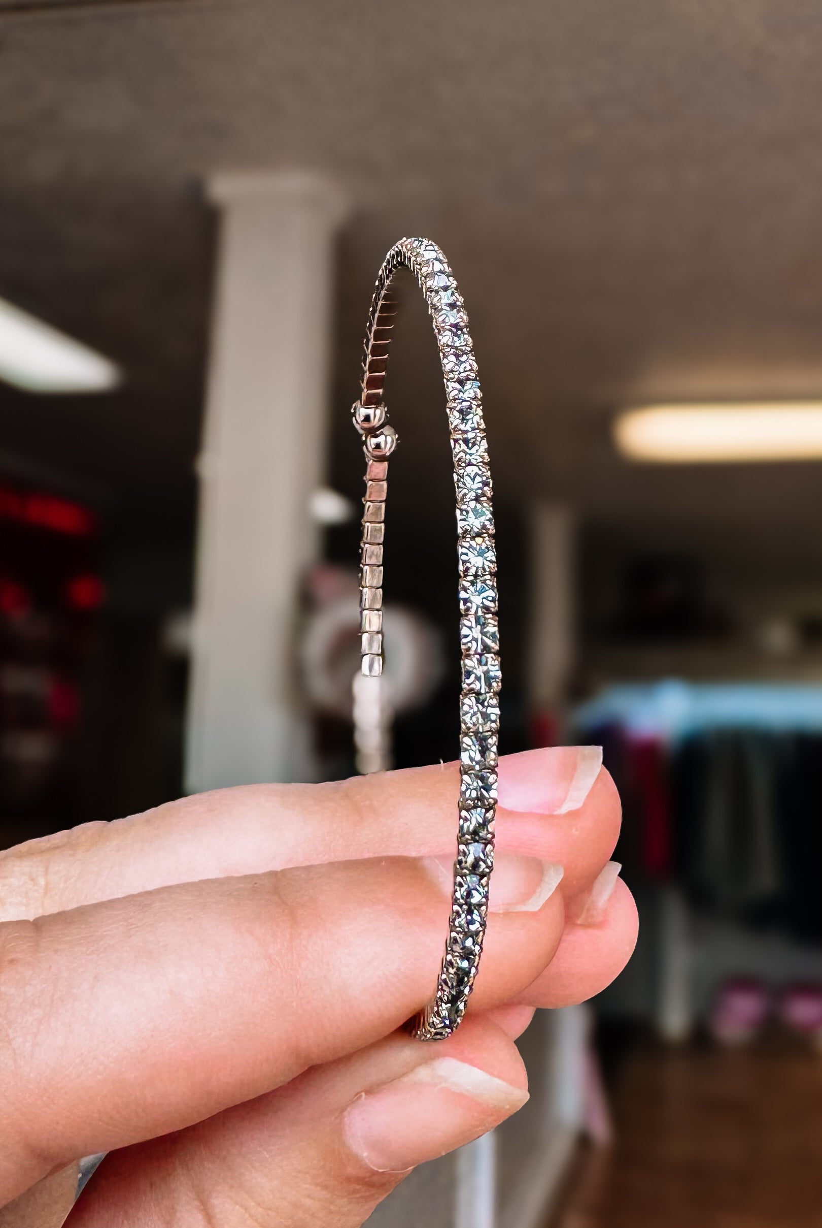 Venice Crystal Bangle - Chocolate Gold Metal-Bracelets-Dear Me Southern Boutique, located in DeRidder, Louisiana
