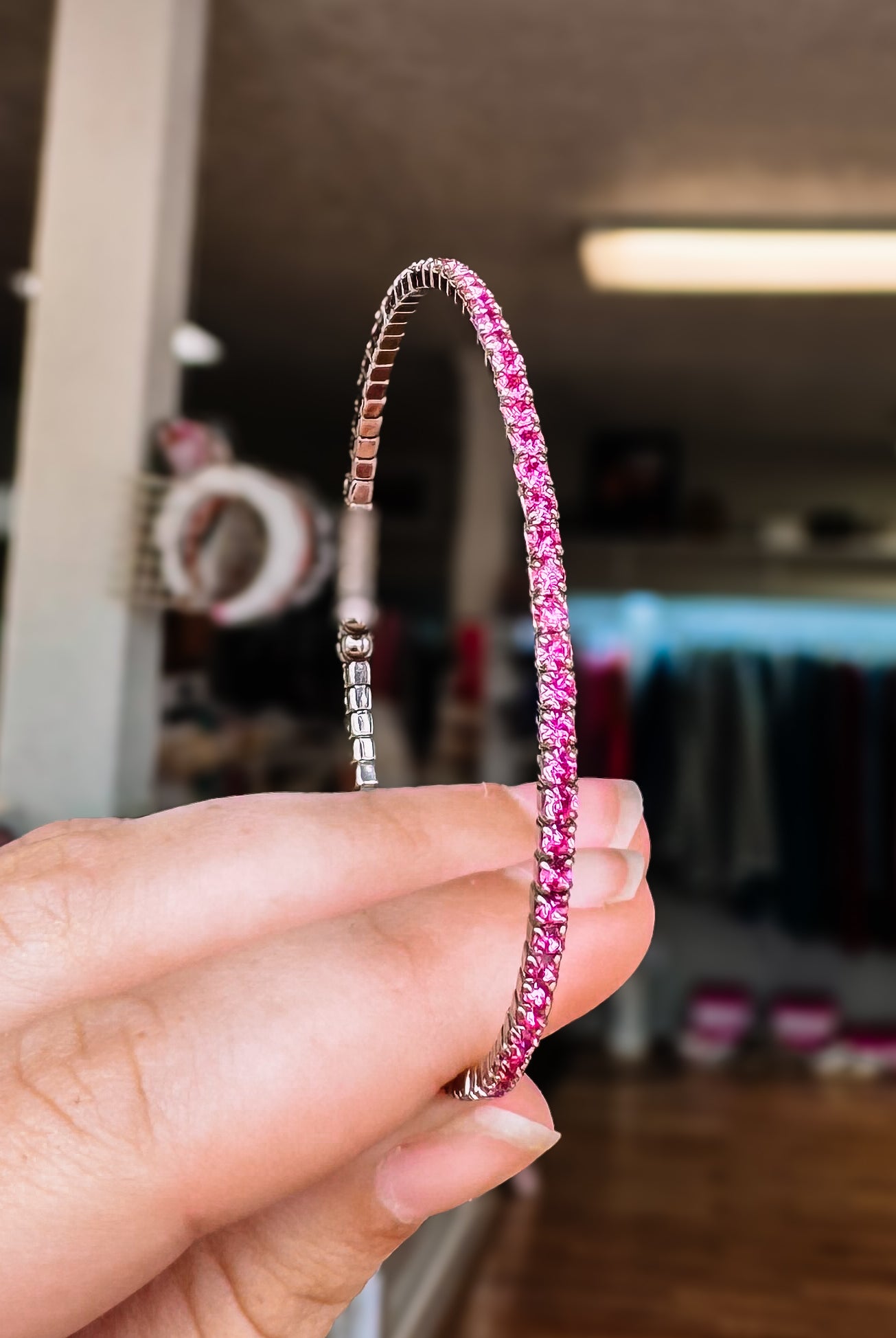 Venice Crystal Bangle - Chocolate Gold Metal-Bracelets-Dear Me Southern Boutique, located in DeRidder, Louisiana