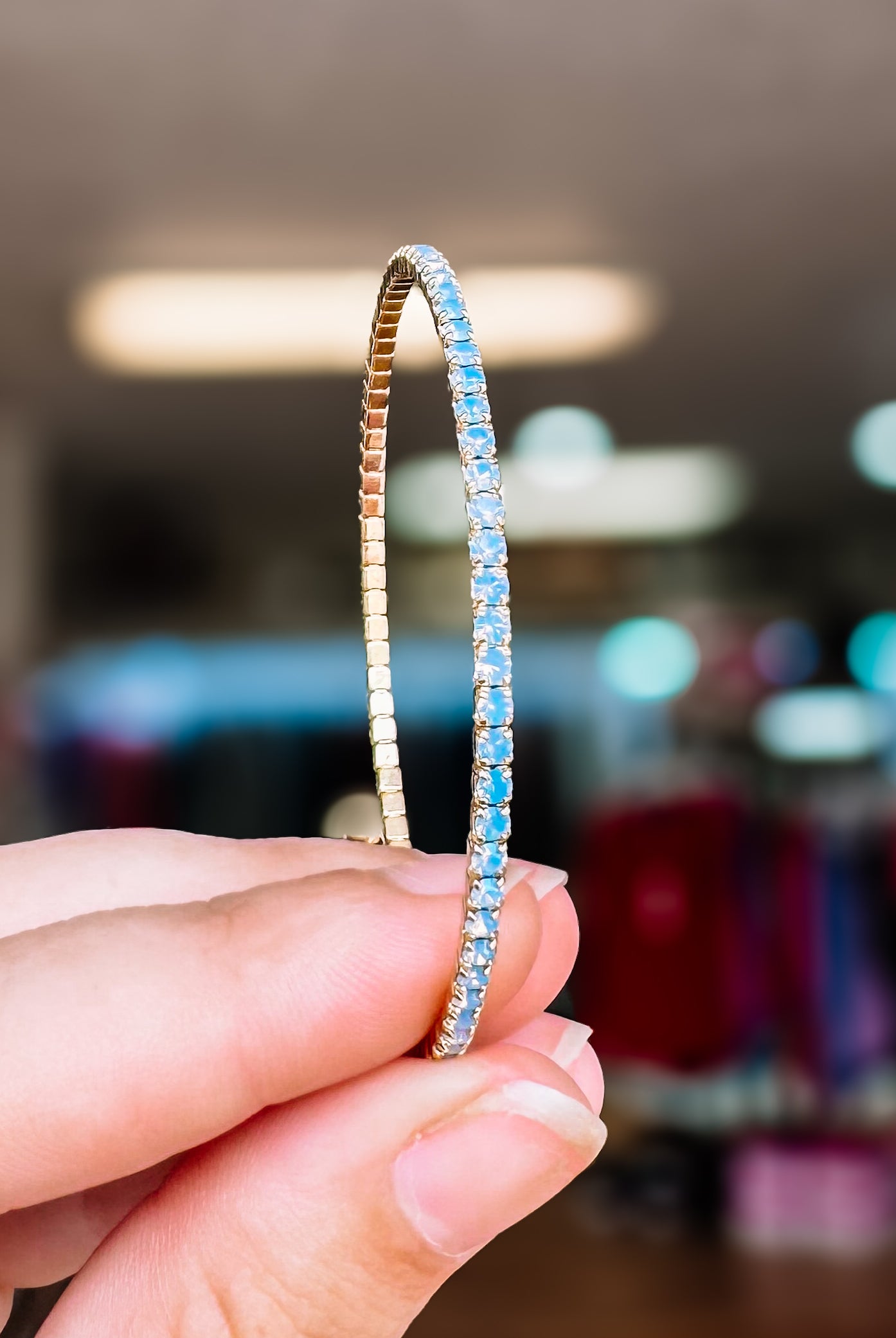 Venice Crystal Bangle - Chocolate Gold Metal-Bracelets-Dear Me Southern Boutique, located in DeRidder, Louisiana