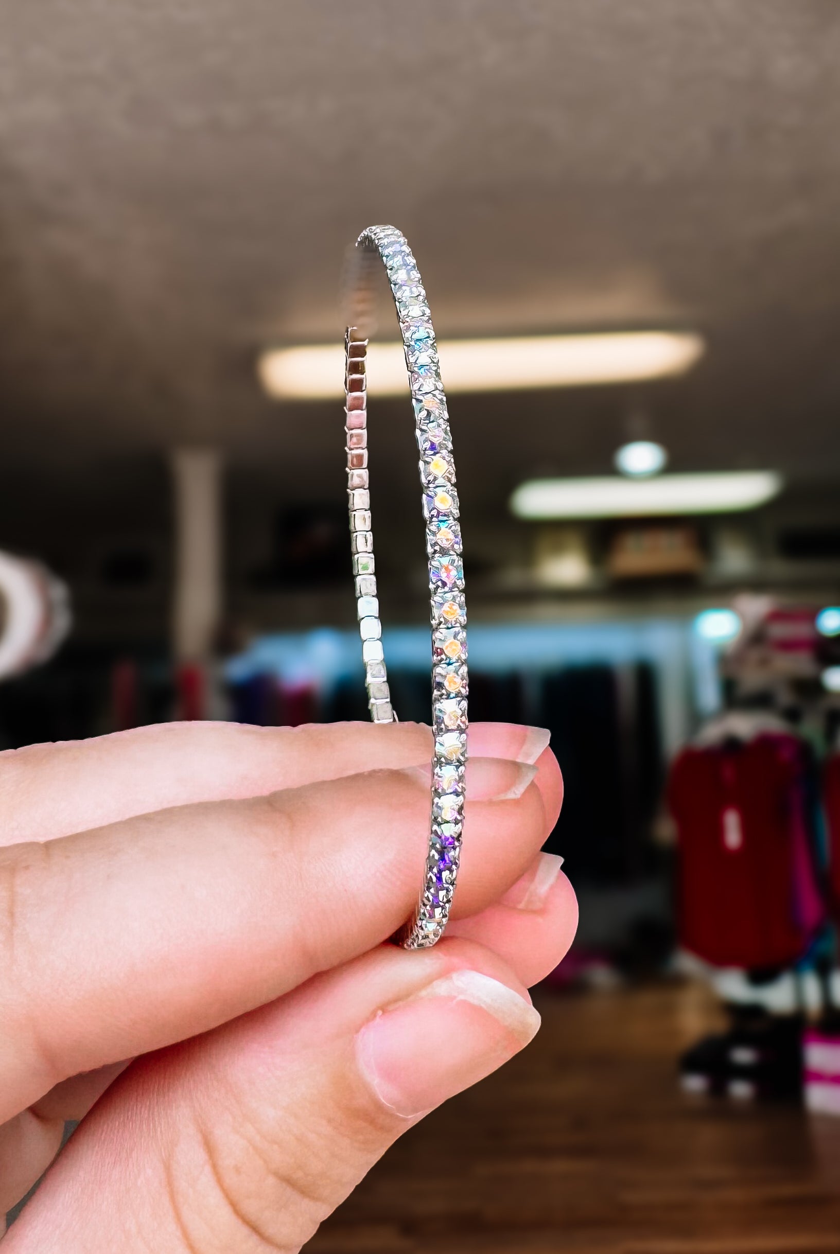 Venice Crystal Bangle - Gold Metal-Bracelets-Dear Me Southern Boutique, located in DeRidder, Louisiana