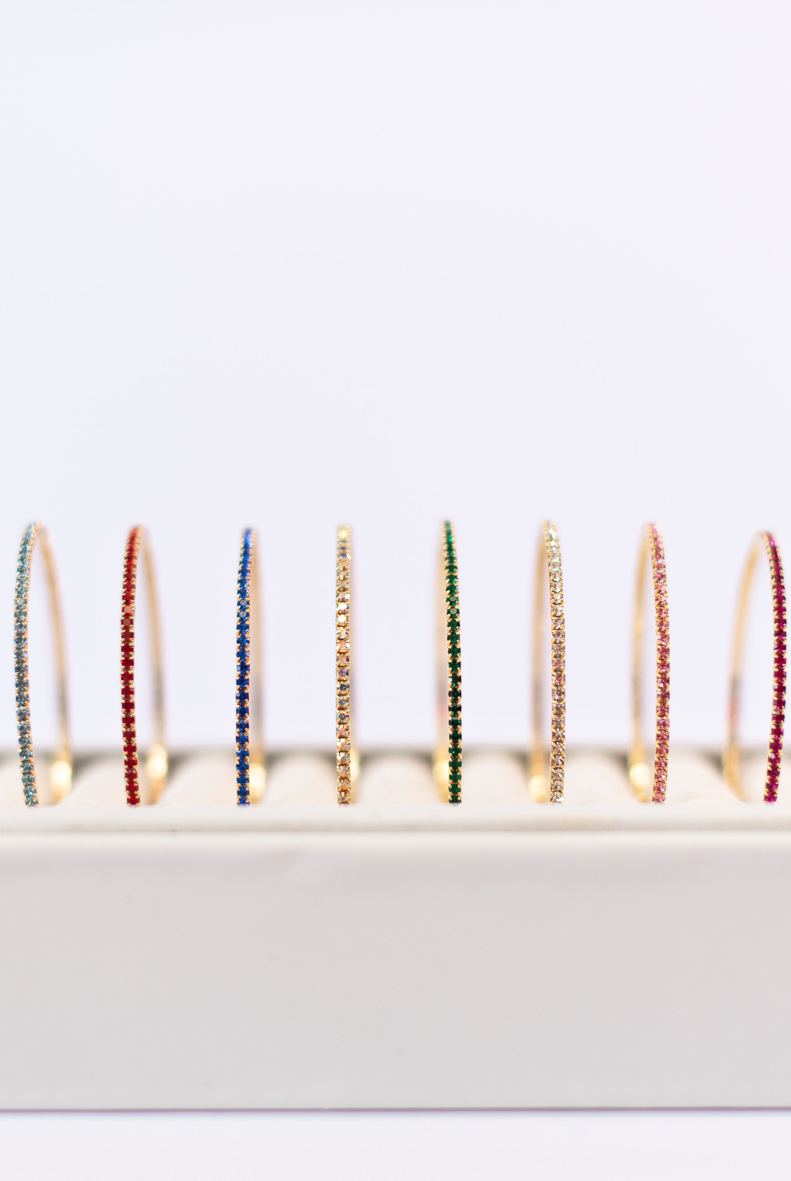 Venice Crystal Bangle - Gold Metal-Bracelets-Dear Me Southern Boutique, located in DeRidder, Louisiana