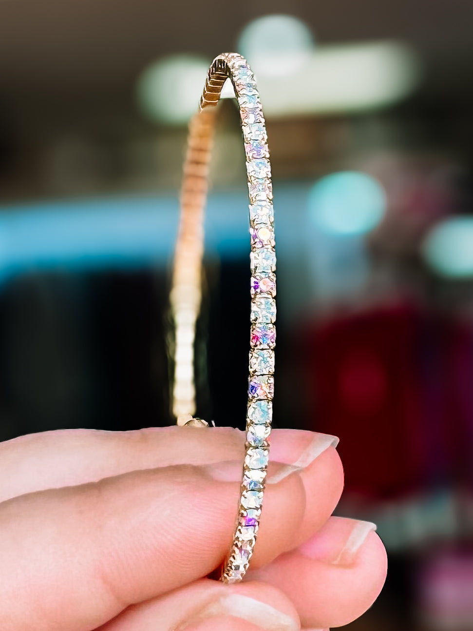 Venice Crystal Bangle - Gold Metal-Presales-Dear Me Southern Boutique, located in DeRidder, Louisiana