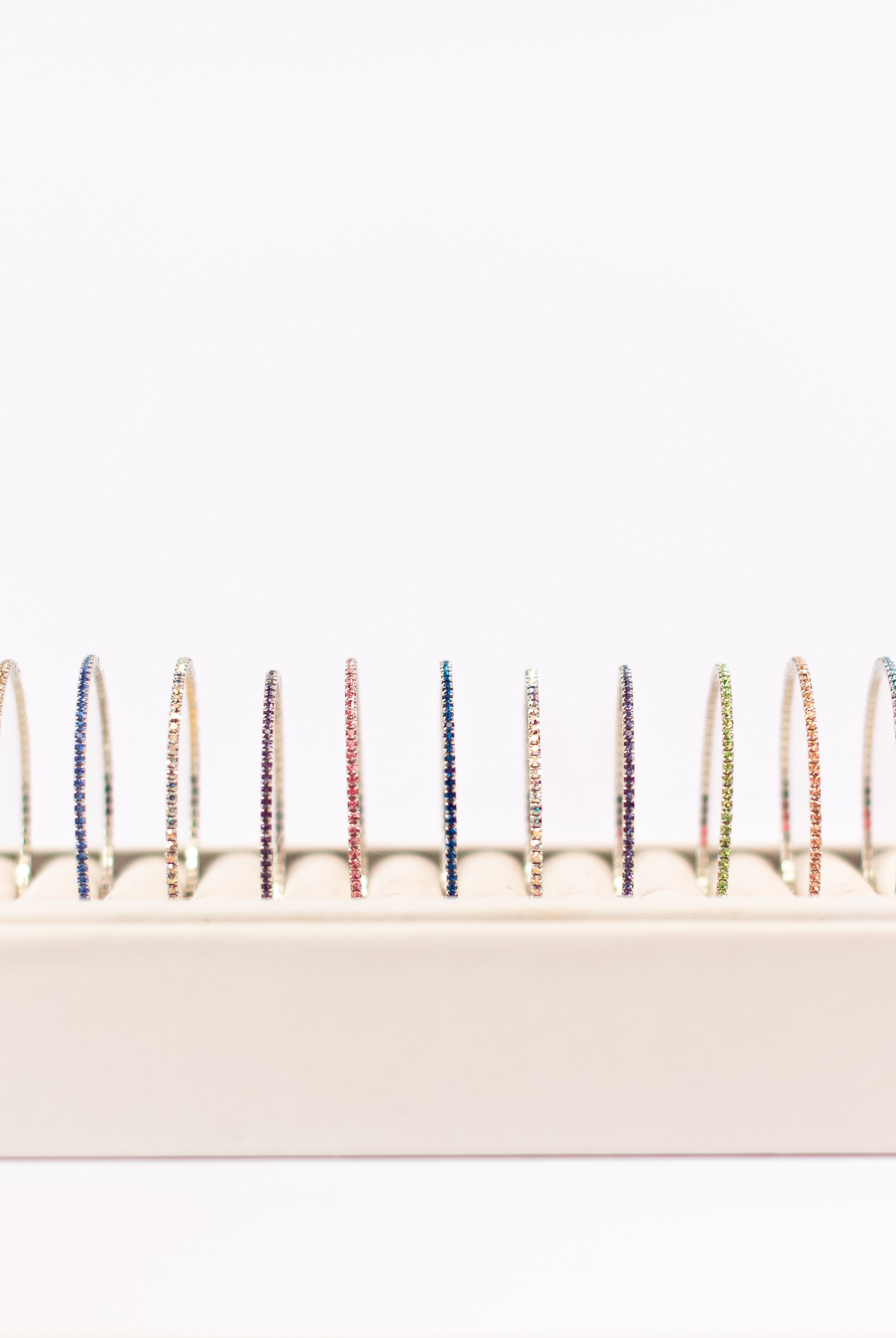 Venice Crystal Bangle - Silver Metal-Bracelets-Dear Me Southern Boutique, located in DeRidder, Louisiana