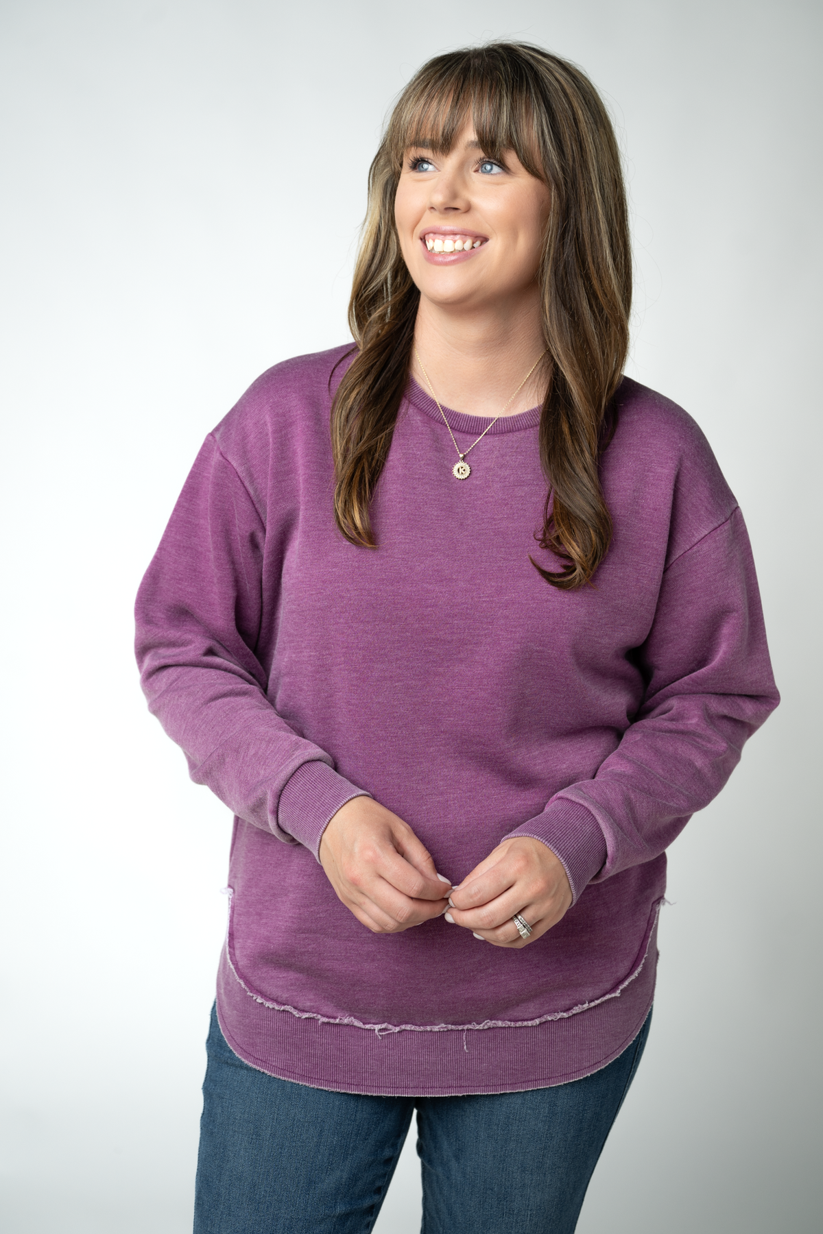Vintage Wash Pullover - Purple-Presales-Dear Me Southern Boutique, located in DeRidder, Louisiana