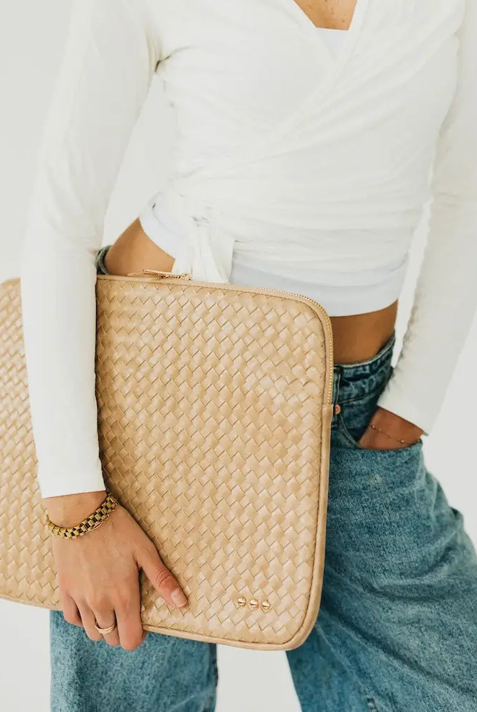 Walker Woven Laptop Sleeve-Clutch Bags-Dear Me Southern Boutique, located in DeRidder, Louisiana