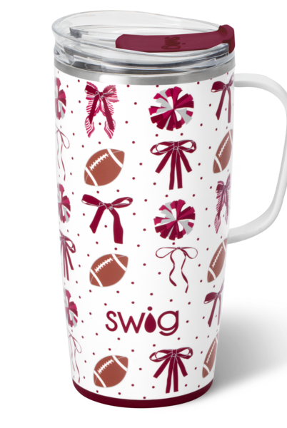 We've Got Spirit Maroon Travel Mug 22oz-Drinkwear-Dear Me Southern Boutique, located in DeRidder, Louisiana