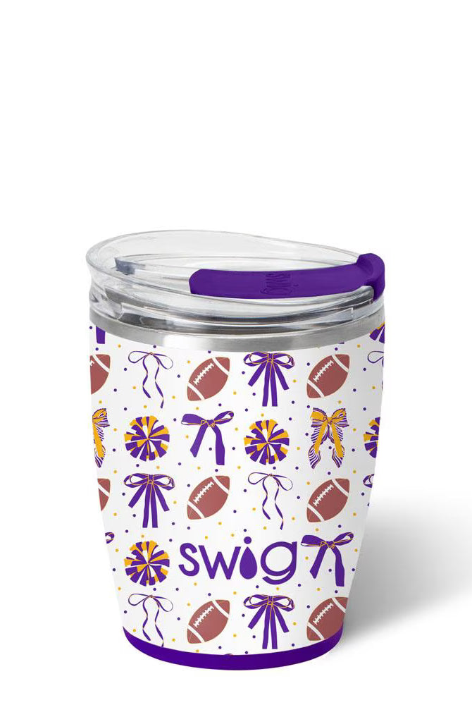 We've Got Spirit Purple + Yellow Swig Tumbler 12oz-Tumblers-Dear Me Southern Boutique, located in DeRidder, Louisiana