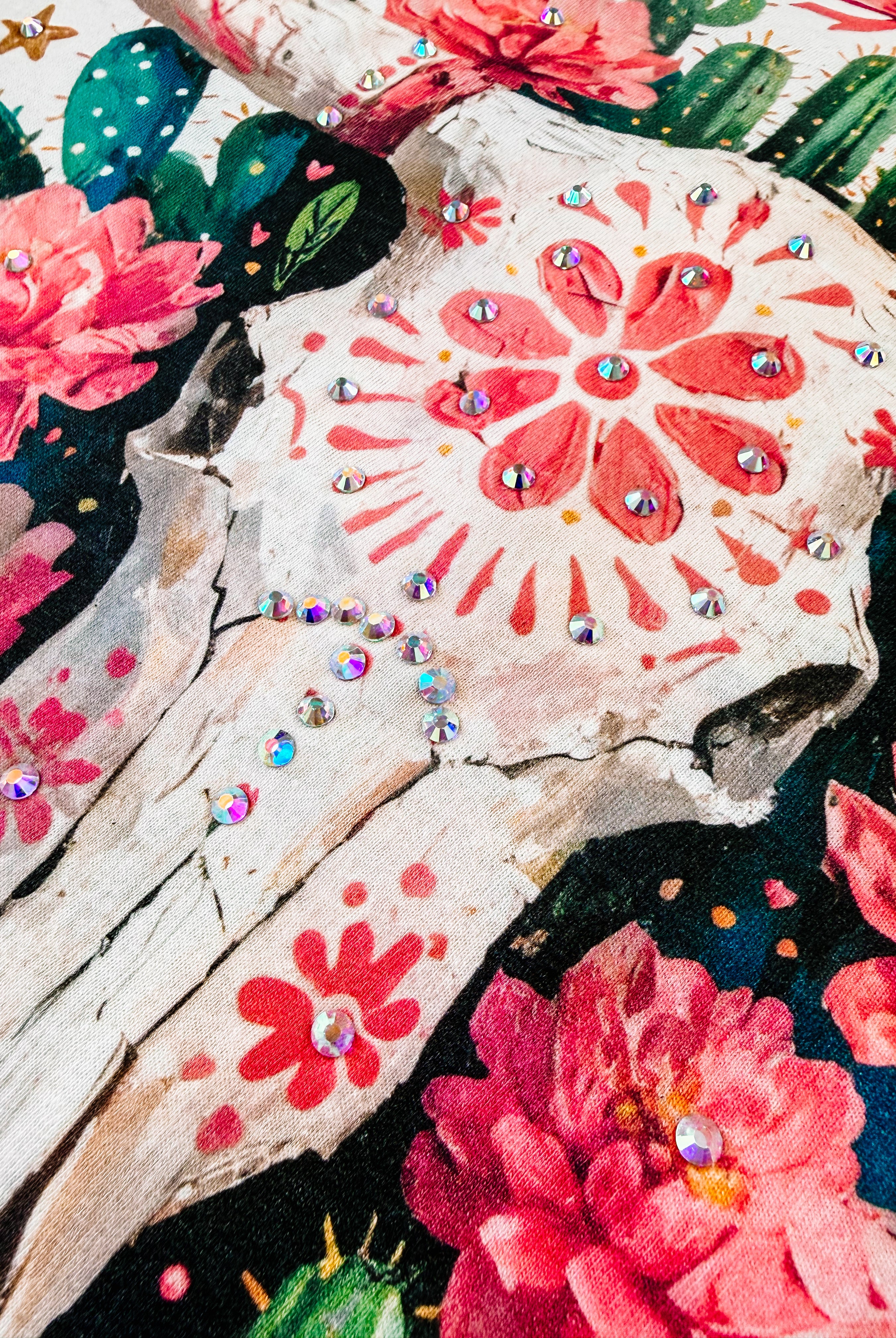 Wild West Wildflower Bougie Rhinestone Tee-Dear Me Southern Boutique, located in DeRidder, Louisiana