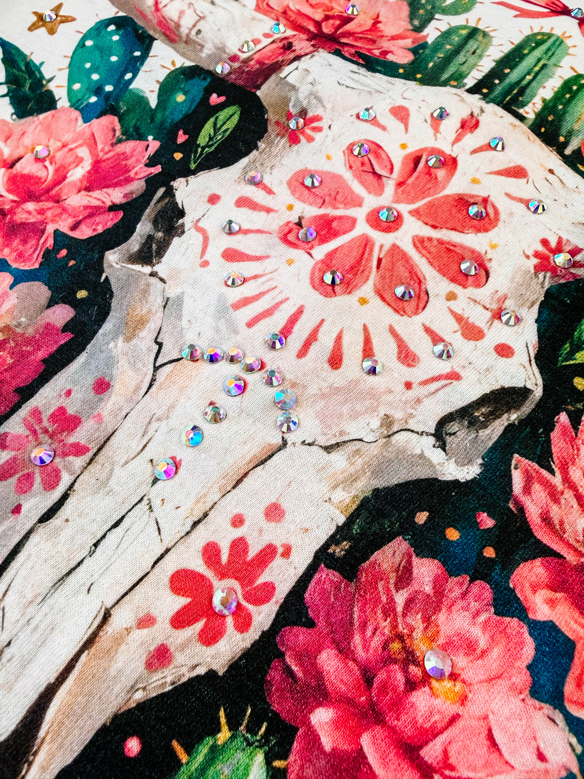 Wild West Wildflower Bougie Rhinestone Tee-Presales-Dear Me Southern Boutique, located in DeRidder, Louisiana