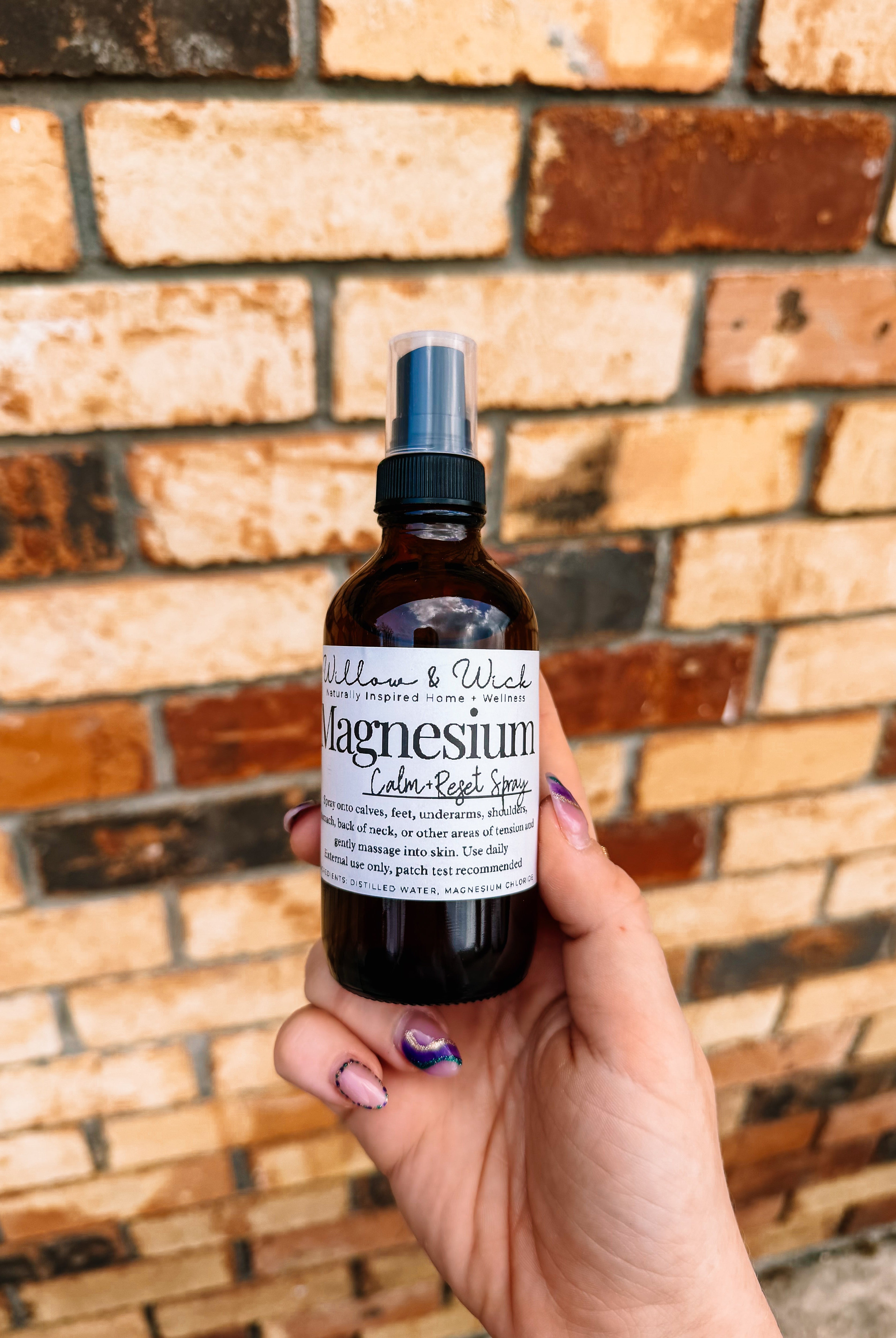 Willow & Wick Magnesium Calm+Reset Spray-Household-Dear Me Southern Boutique, located in DeRidder, Louisiana