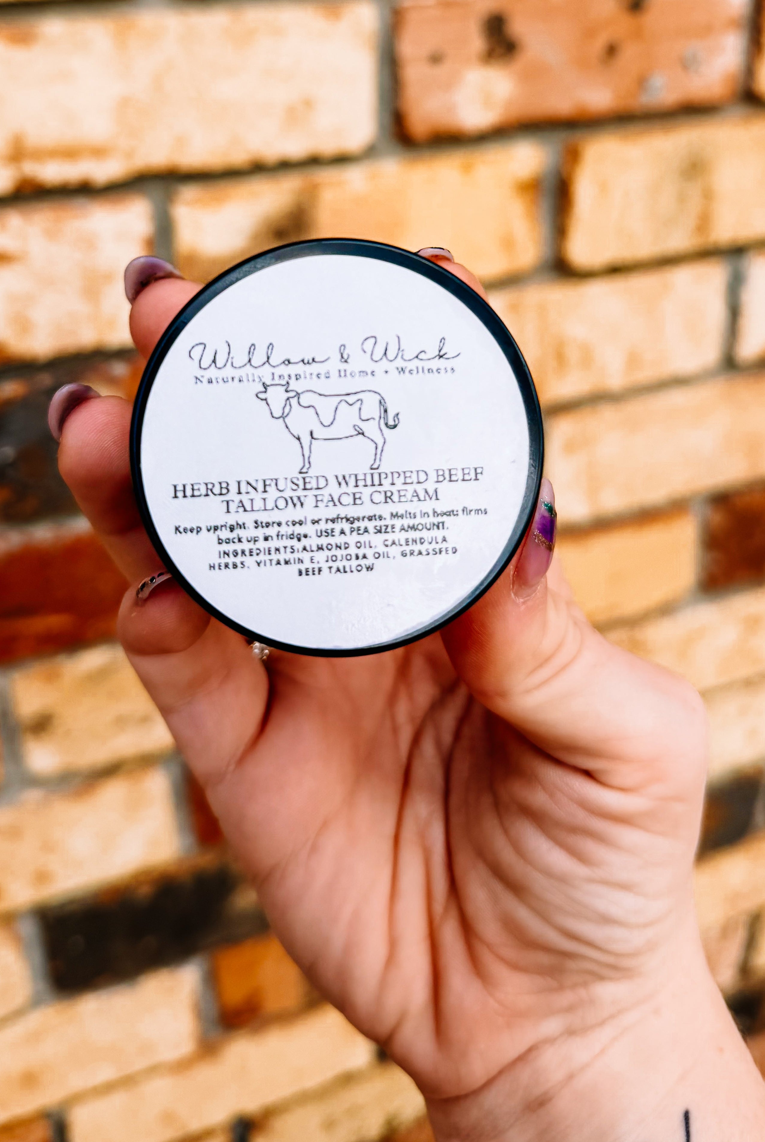Willow & Wick Whipped Beef Tallow Face Cream-Household-Dear Me Southern Boutique, located in DeRidder, Louisiana