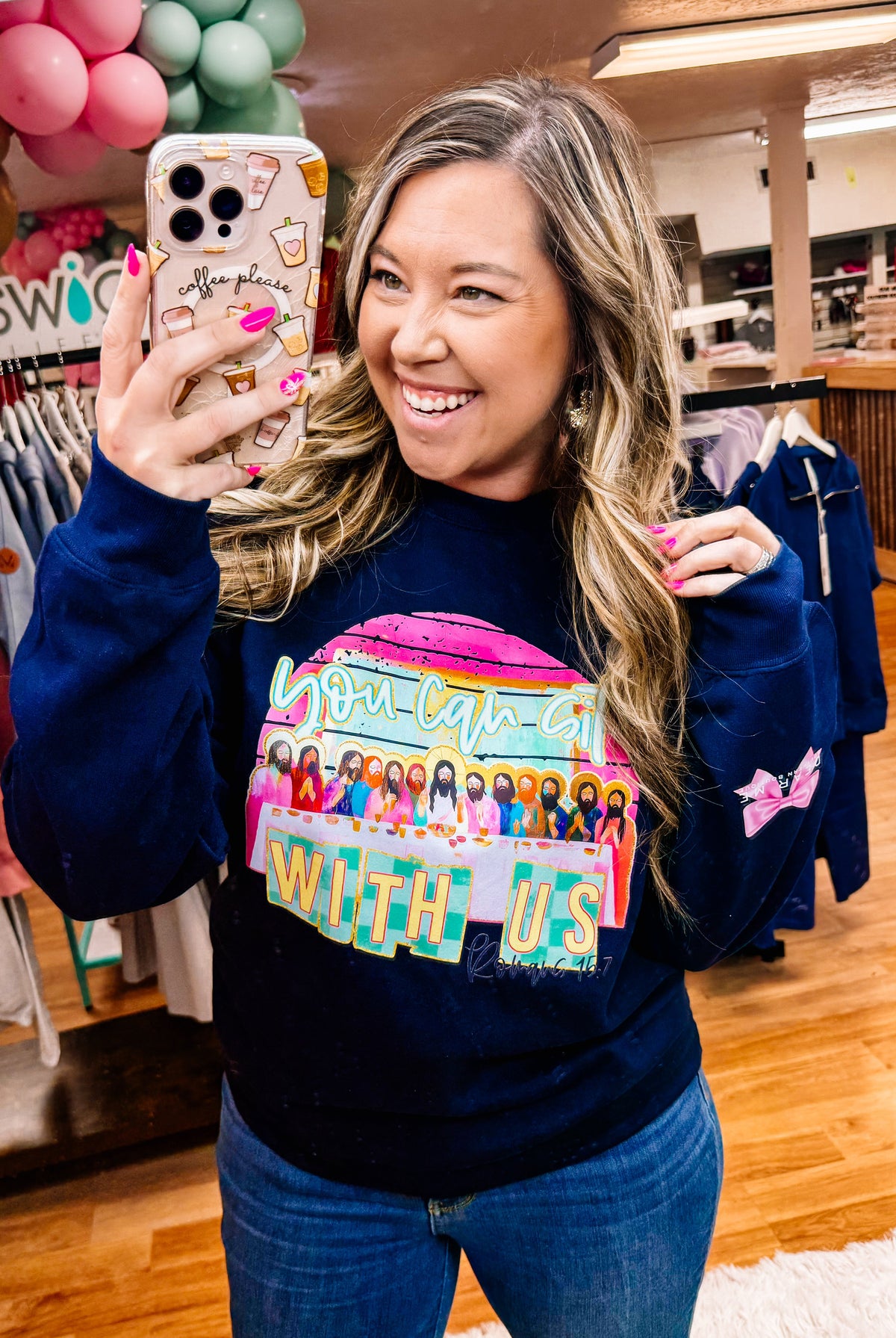 You Can Sit With Us – Romans 15:7-Presales-Dear Me Southern Boutique, located in DeRidder, Louisiana