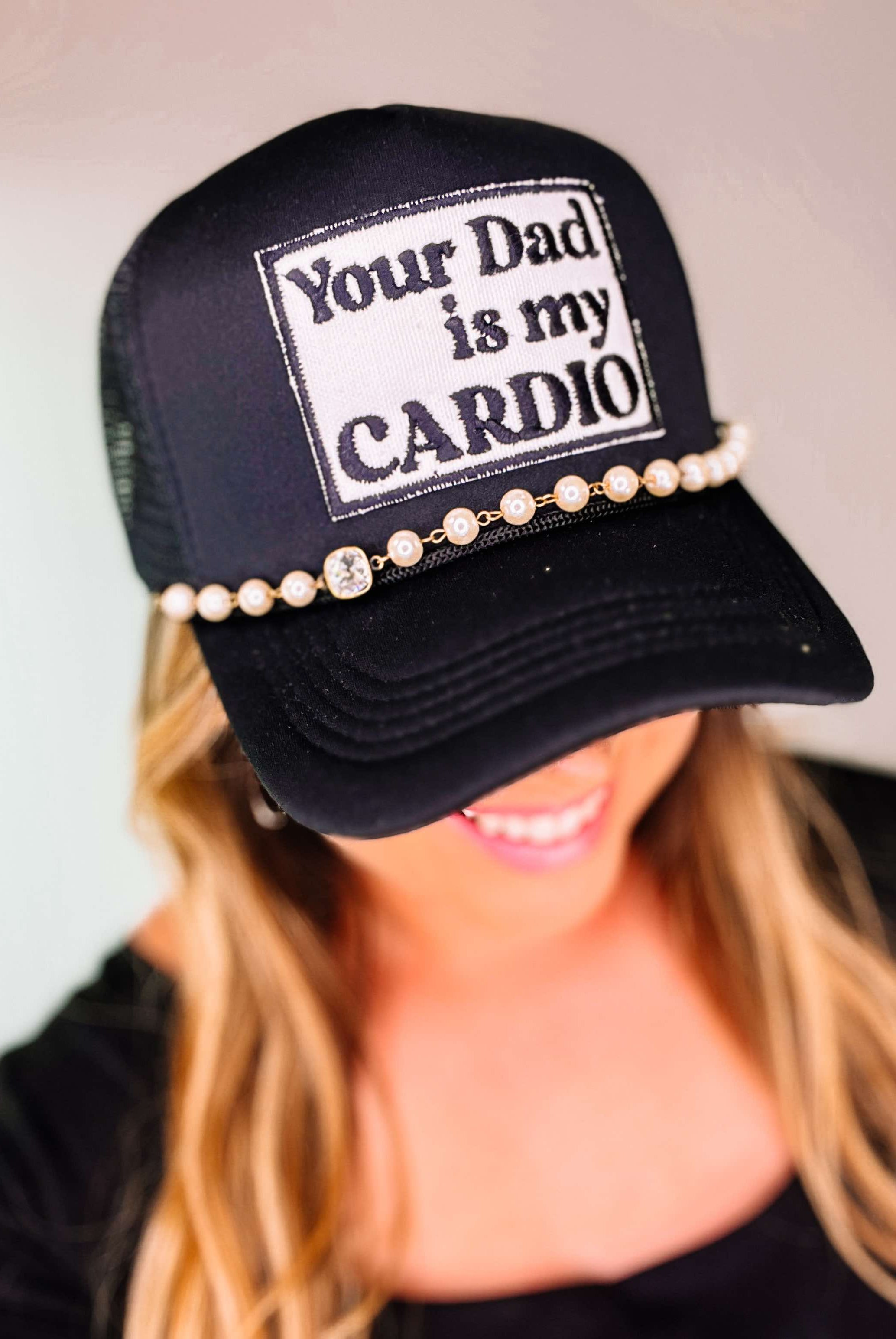 Your Dad is My Cardio Trucker Hat-Trucker Hats-Dear Me Southern Boutique, located in DeRidder, Louisiana