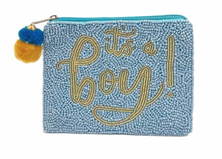 It's A Boy Beaded Large Coin Purse-Dear Me Southern Boutique, located in DeRidder, Louisiana