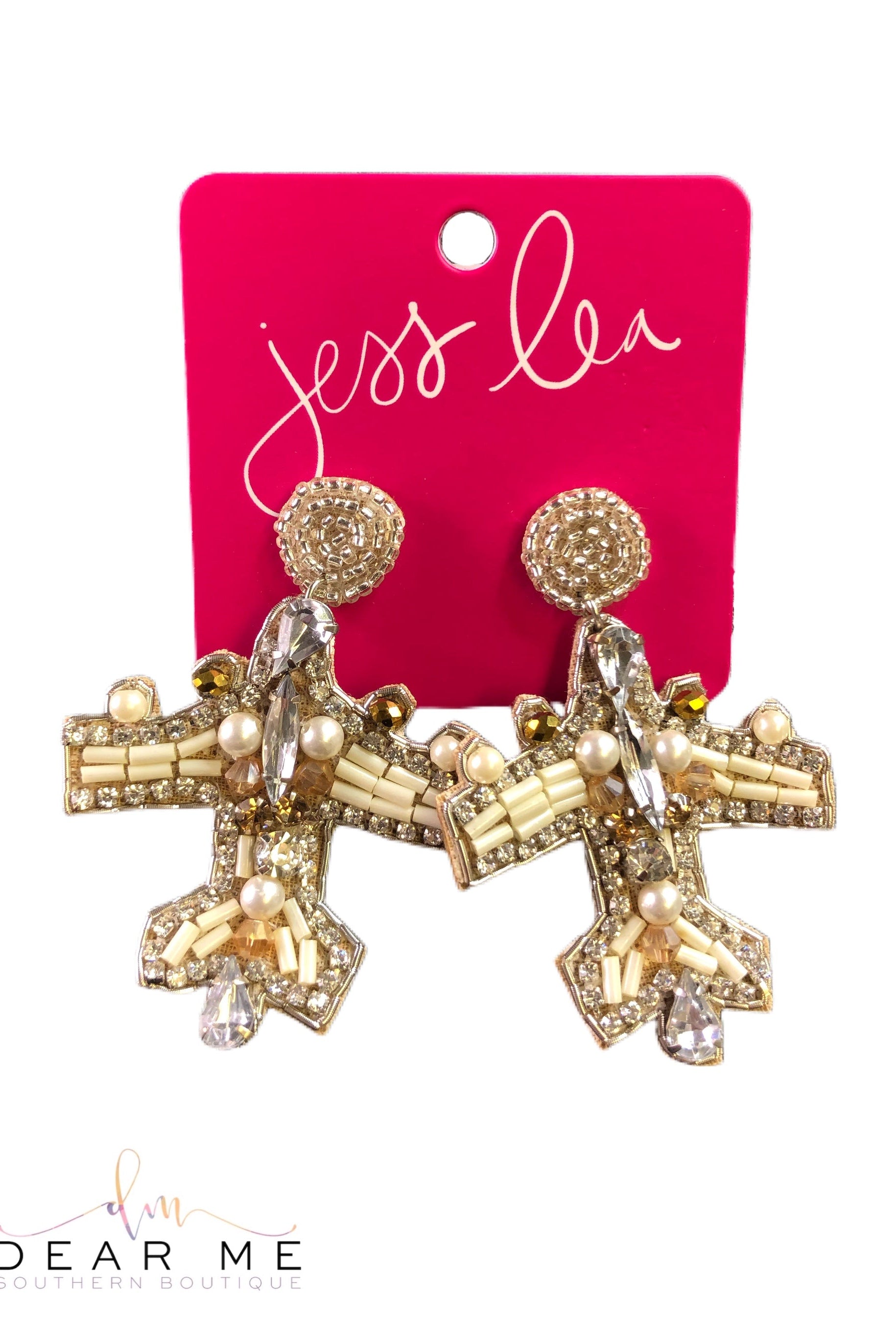 LOT #221 - First Class Beaded Dangles-Earrings-Dear Me Southern Boutique, located in DeRidder, Louisiana
