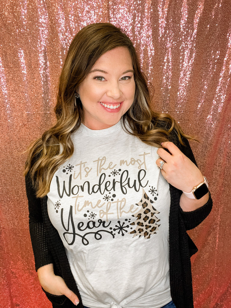 Most Wonderful Time Of Year - Leopard-Dear Me Southern Boutique, located in DeRidder, Louisiana
