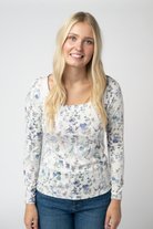 08.21 EN ROUTE Alyssa Long Sleeve Top - Olive Meadow-Tops-Dear Me Southern Boutique, located in DeRidder, Louisiana