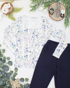 08.21 EN ROUTE Alyssa Long Sleeve Top - Olive Meadow-Tops-Dear Me Southern Boutique, located in DeRidder, Louisiana
