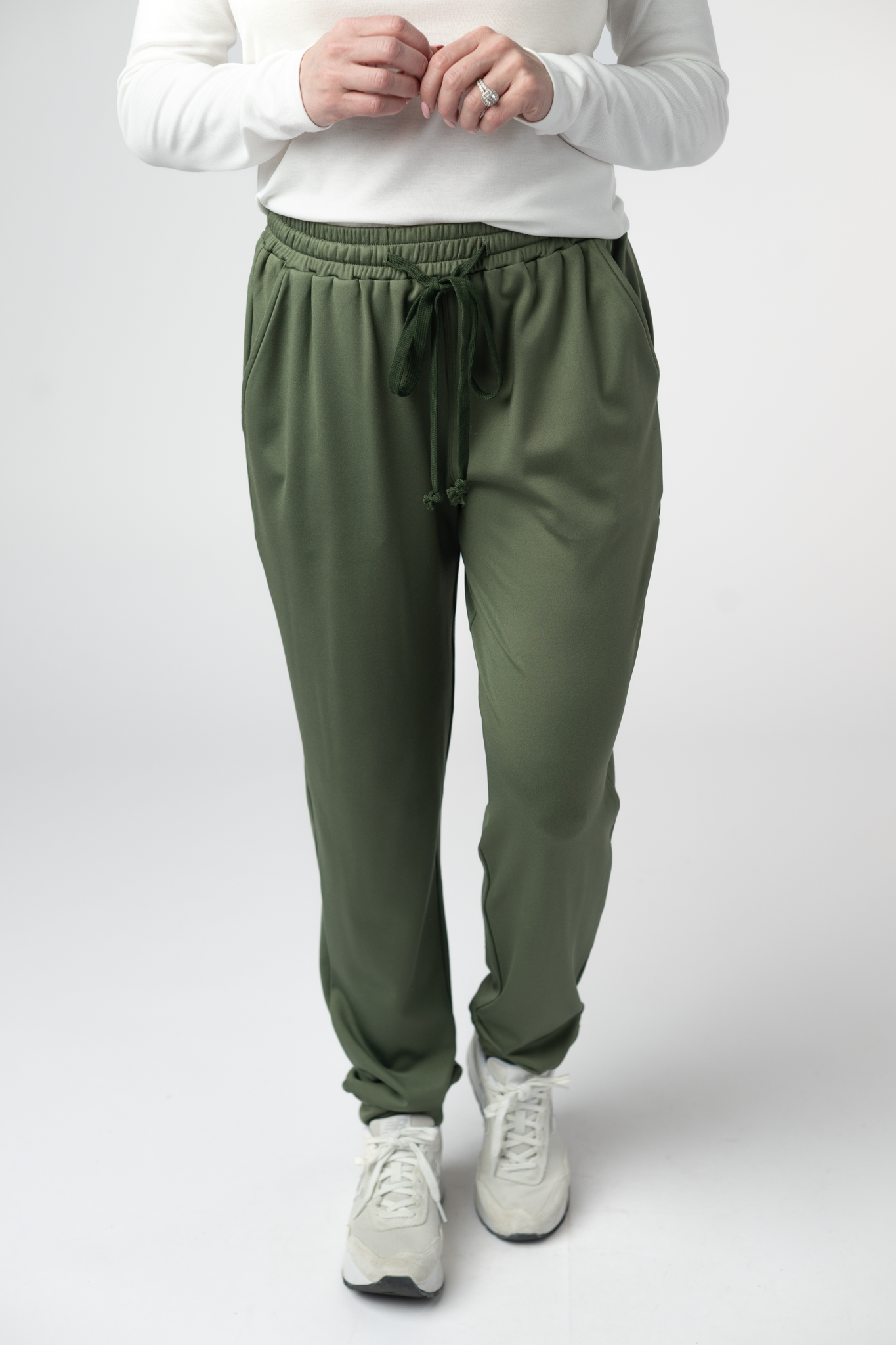 08.21 EN ROUTE Cloud Joggers - Olive-bottoms-Dear Me Southern Boutique, located in DeRidder, Louisiana