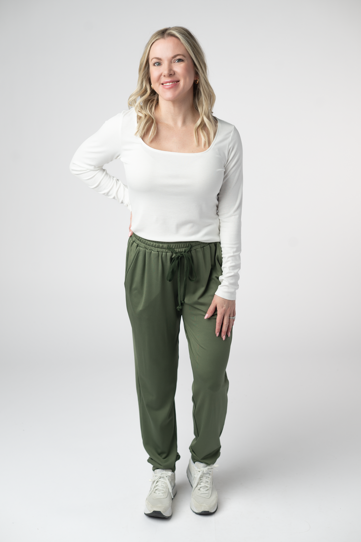 08.21 EN ROUTE Cloud Joggers - Olive-bottoms-Dear Me Southern Boutique, located in DeRidder, Louisiana