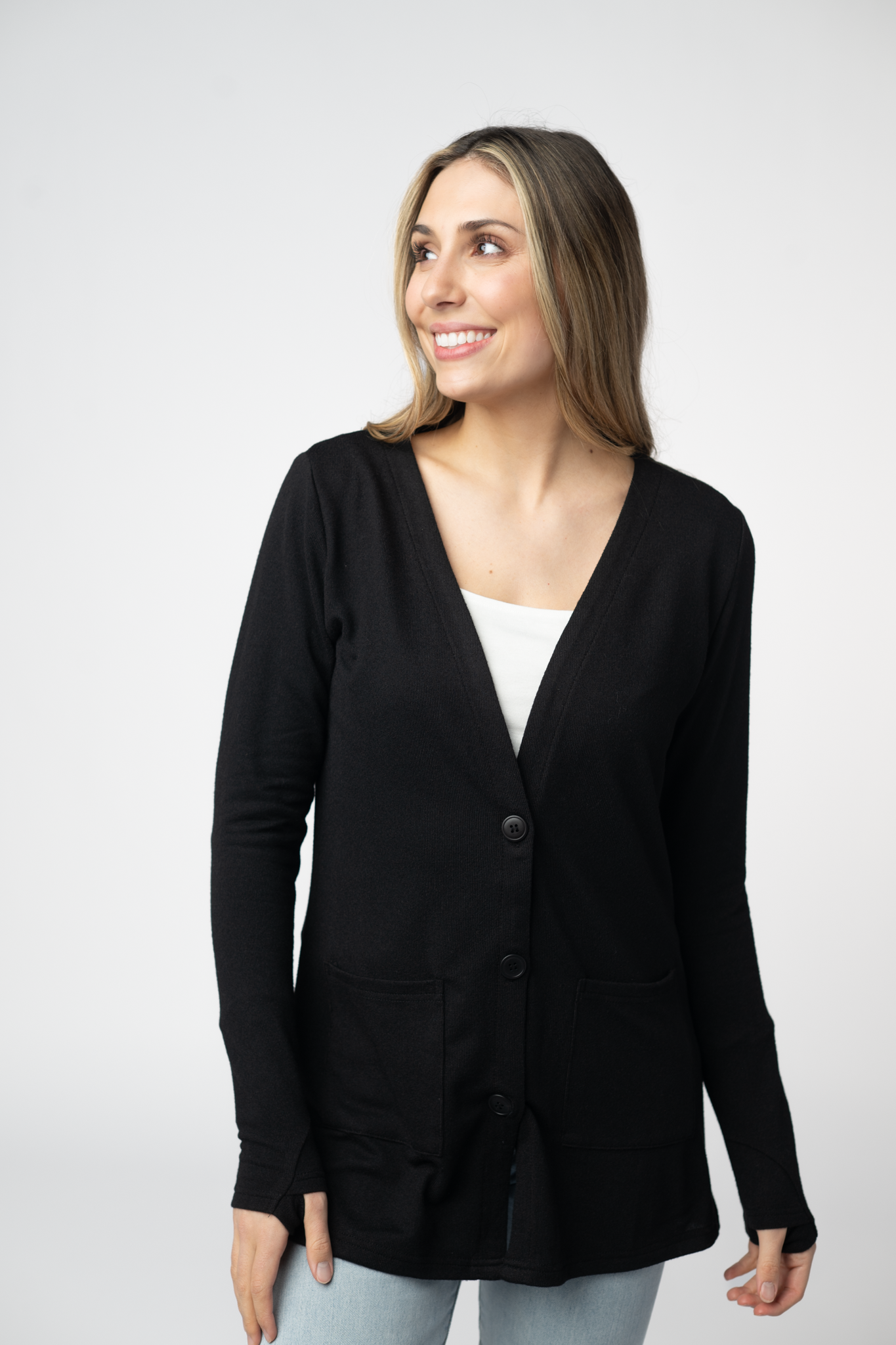 08.21 EN ROUTE Cori Cardigan - Black-Cardigan-Dear Me Southern Boutique, located in DeRidder, Louisiana