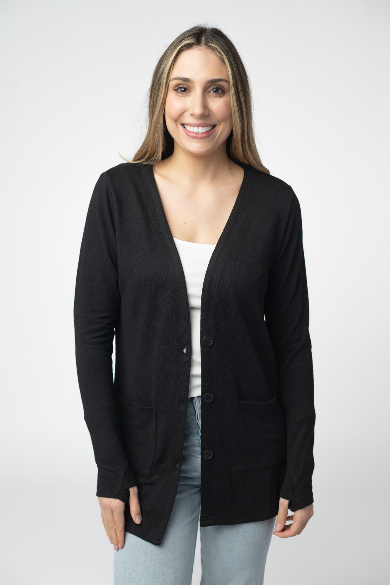 08.21 EN ROUTE Cori Cardigan - Black-Cardigan-Dear Me Southern Boutique, located in DeRidder, Louisiana