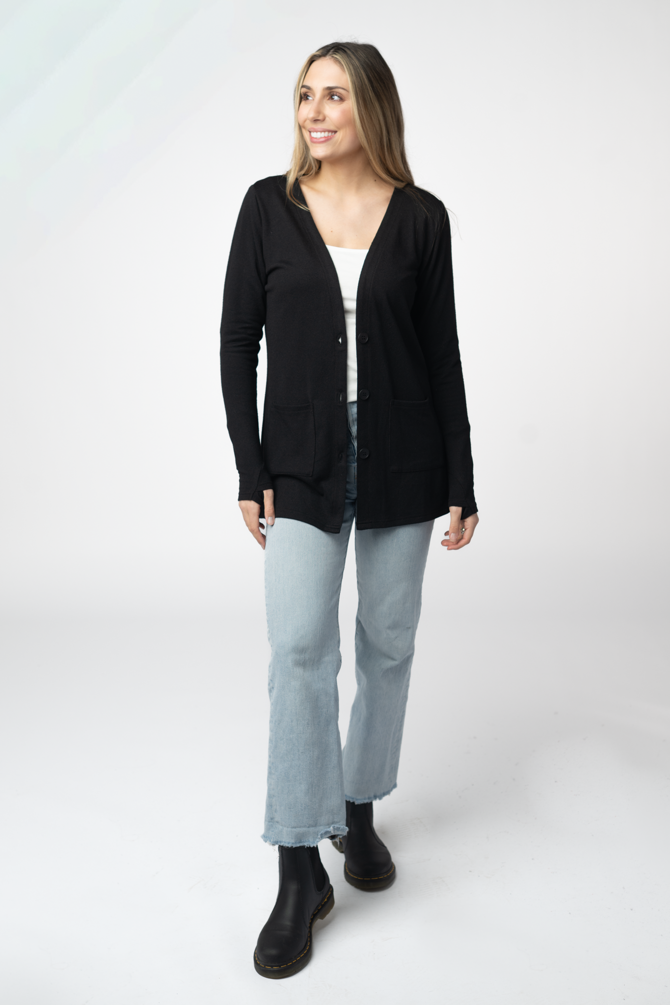 08.21 EN ROUTE Cori Cardigan - Black-Cardigan-Dear Me Southern Boutique, located in DeRidder, Louisiana