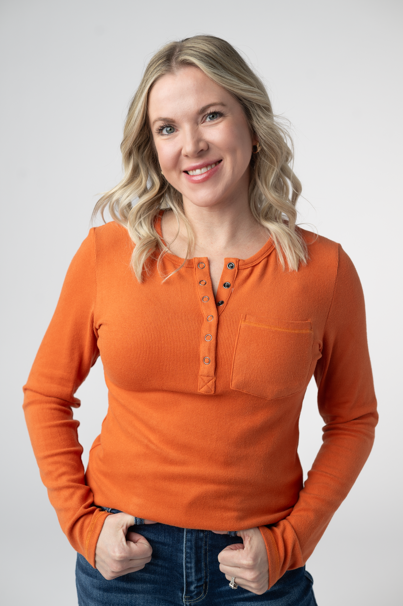 08.21 EN ROUTE Georgia Long Sleeve Top - Pumpkin Spice-Tops-Dear Me Southern Boutique, located in DeRidder, Louisiana