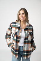 08.21 EN ROUTE Norah Shacket - Harvest Plaid-shacket-Dear Me Southern Boutique, located in DeRidder, Louisiana