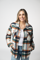 08.21 EN ROUTE Norah Shacket - Harvest Plaid-shacket-Dear Me Southern Boutique, located in DeRidder, Louisiana